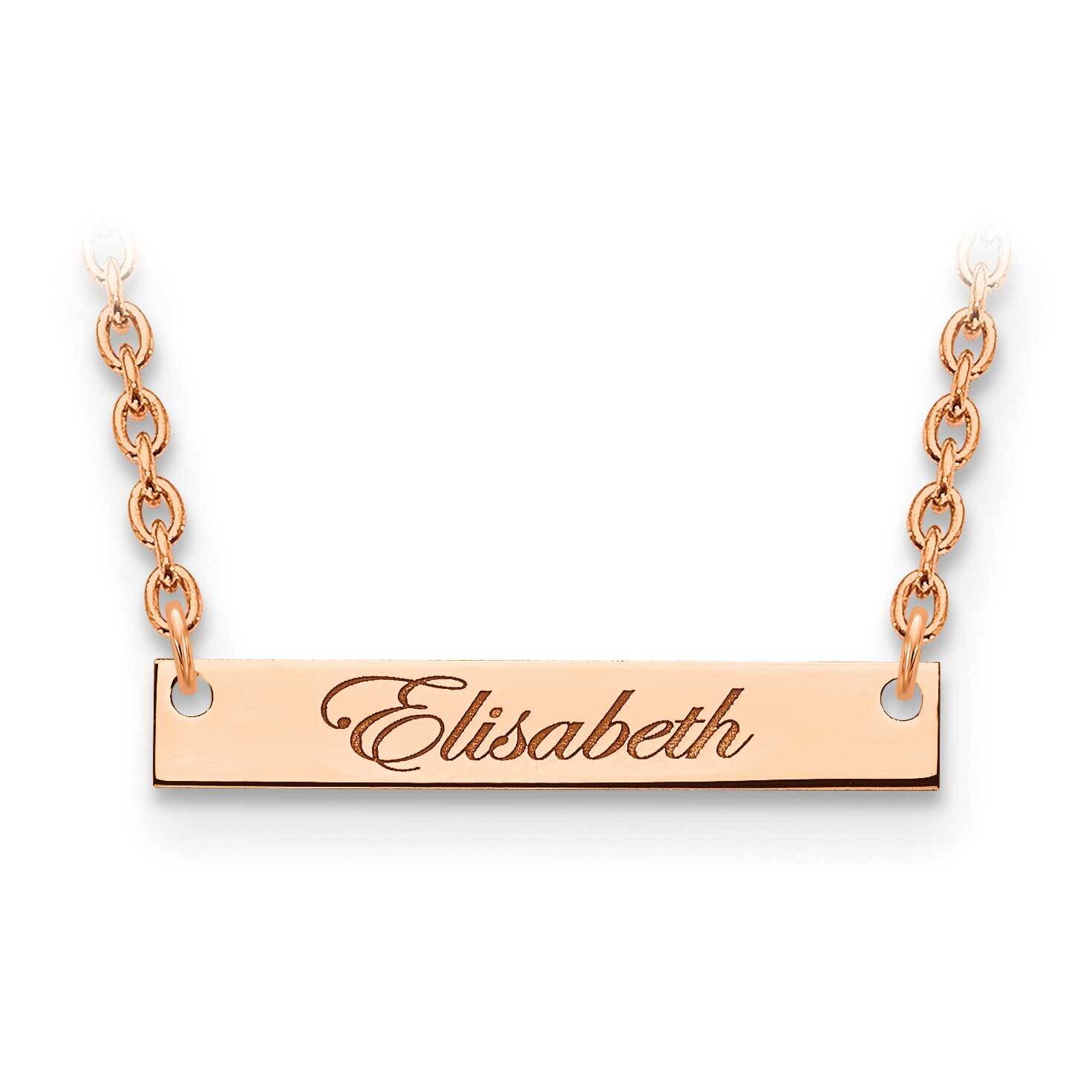 Small Polished Script Name Bar Necklace Rose Gold-plated Silver XNA640RP, MPN: XNA640RP, 1911012206…