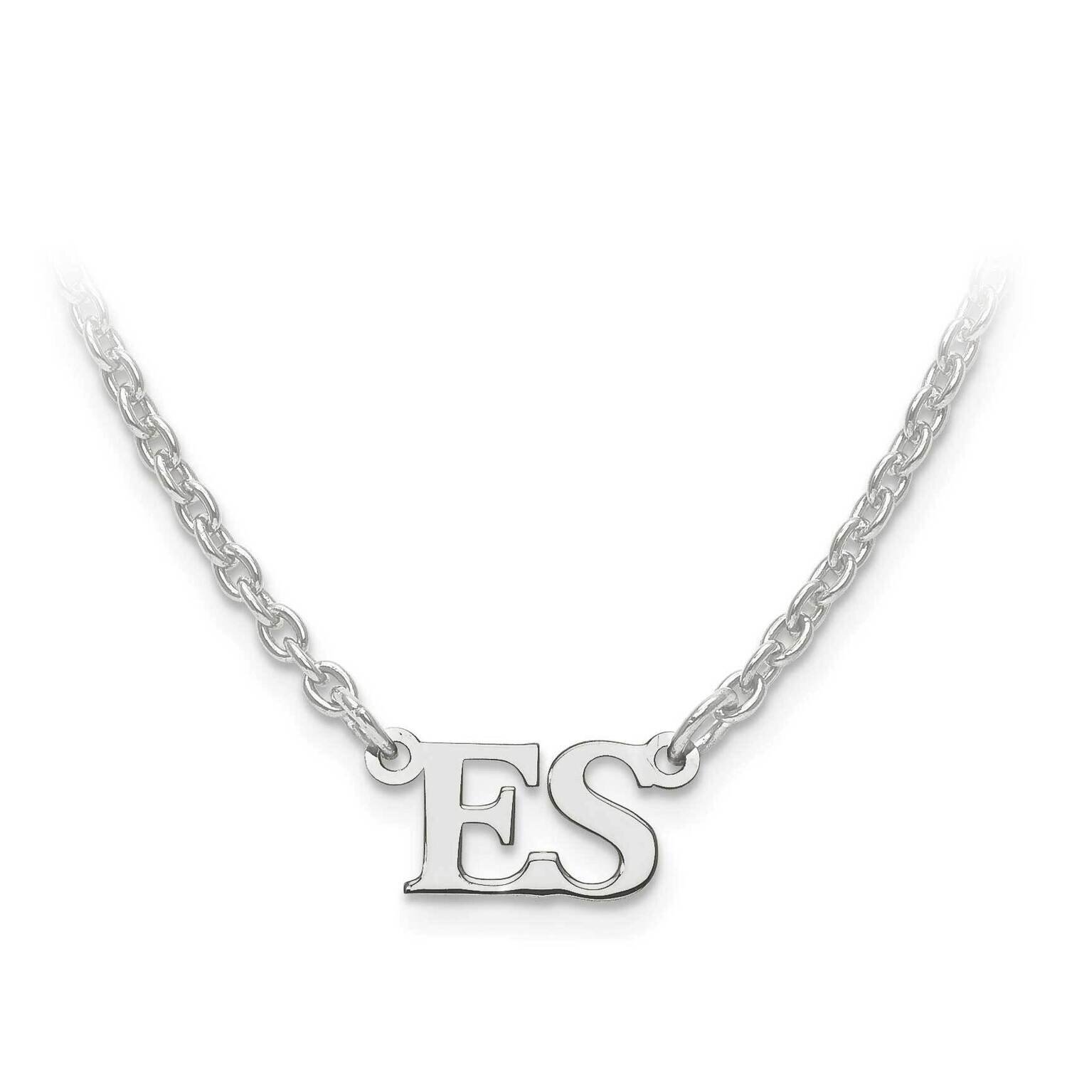 Initial Pendant with Chain 14k White Gold Laser Polished XNA654W, MPN: XNA654W, 886774556352