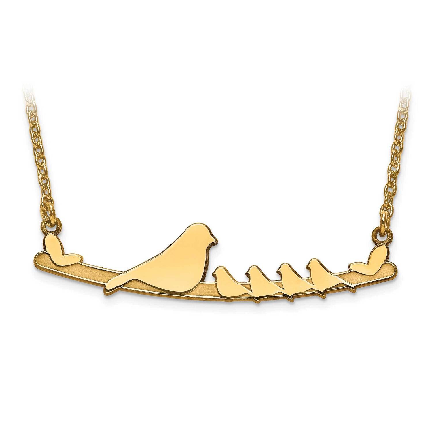 Laser Bird Family 4 Children Pendant with Chain Gold-plated Silver XNA676GP, MPN: XNA676GP, 8867746…