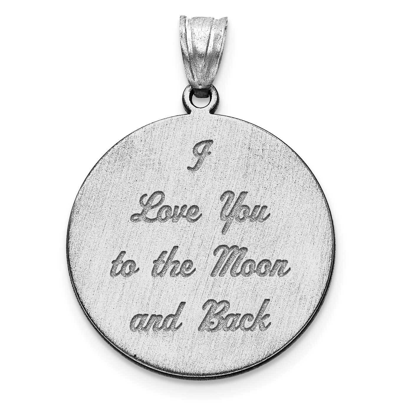 Love You To The Moon Brushed Pendant Sterling Silver Rhodium-plated XNA685SS, MPN: XNA685SS, 886774…