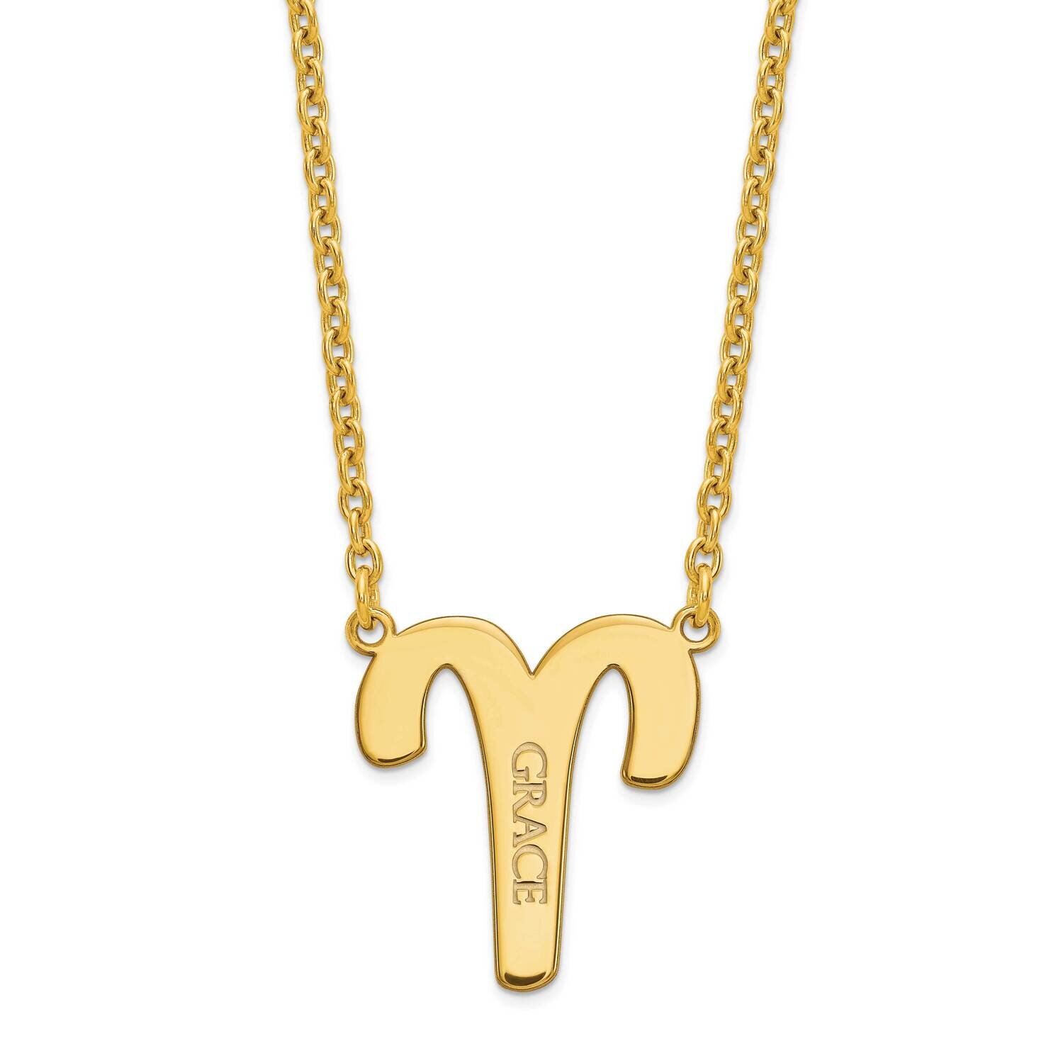 Aries Zodiac Necklace Gold Plated Sterling Silver XNA743GP, MPN: XNA743GP,