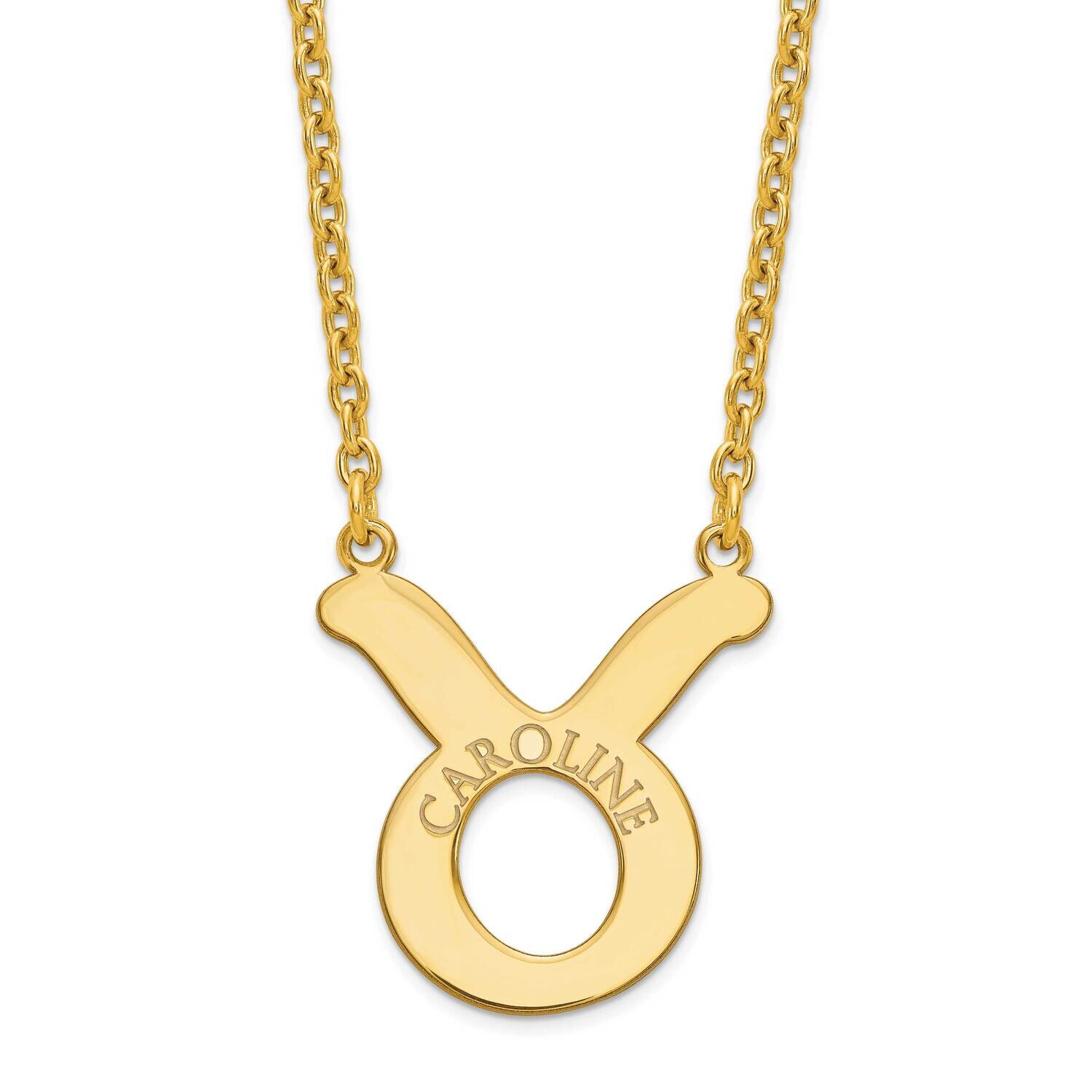 Taurus Zodiac Necklace Gold Plated Sterling Silver XNA744GP