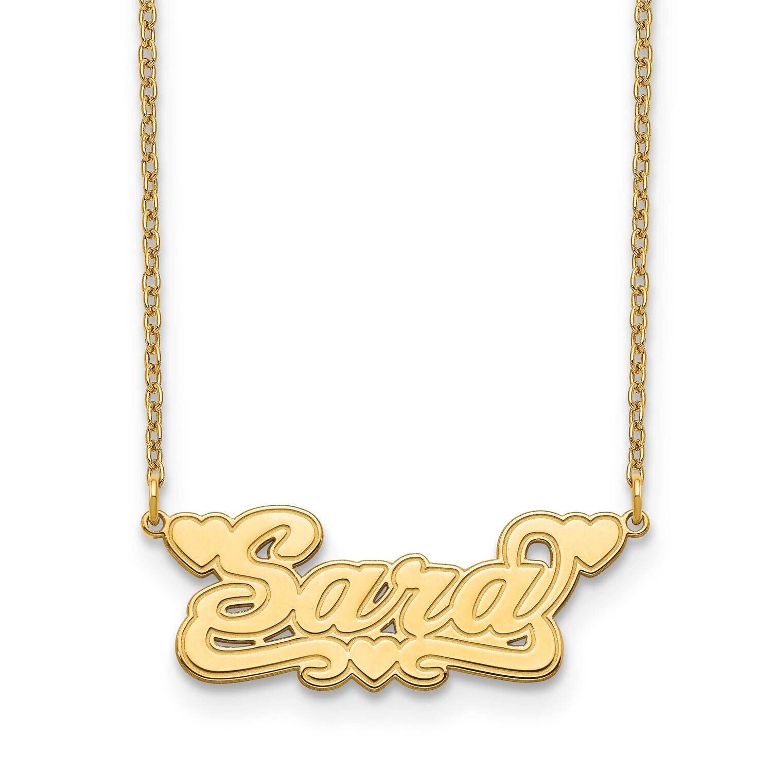 Etched Nameplate 14k Gold XNA838Y, MPN: XNA838Y,
