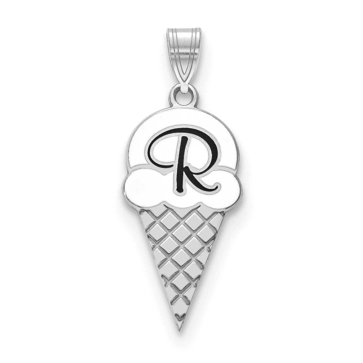 Letter Ice Cream Cone 14k White Gold Epoxied XNA843W, MPN: XNA843W,