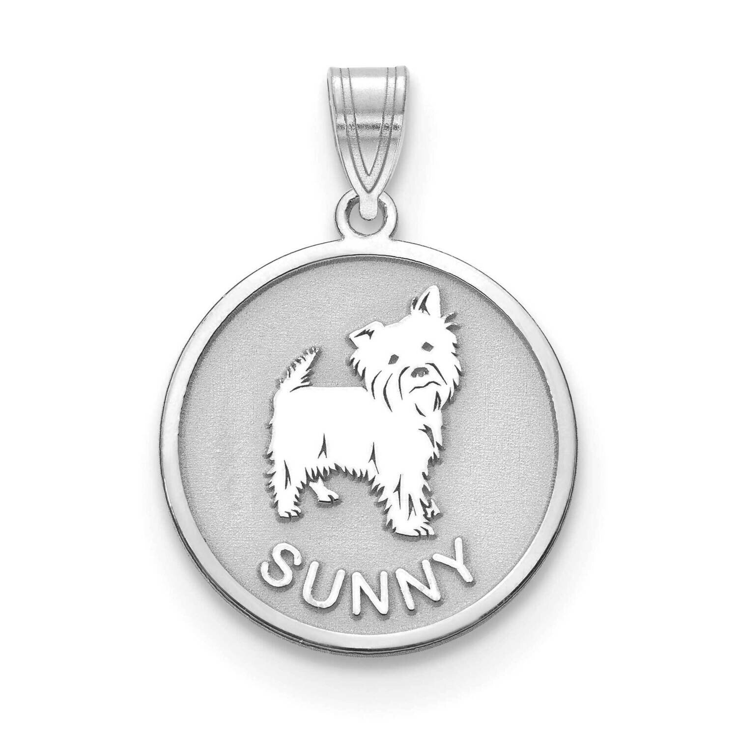 Personalized Dog Charm 14k White Gold XNA859W, MPN: XNA859W,