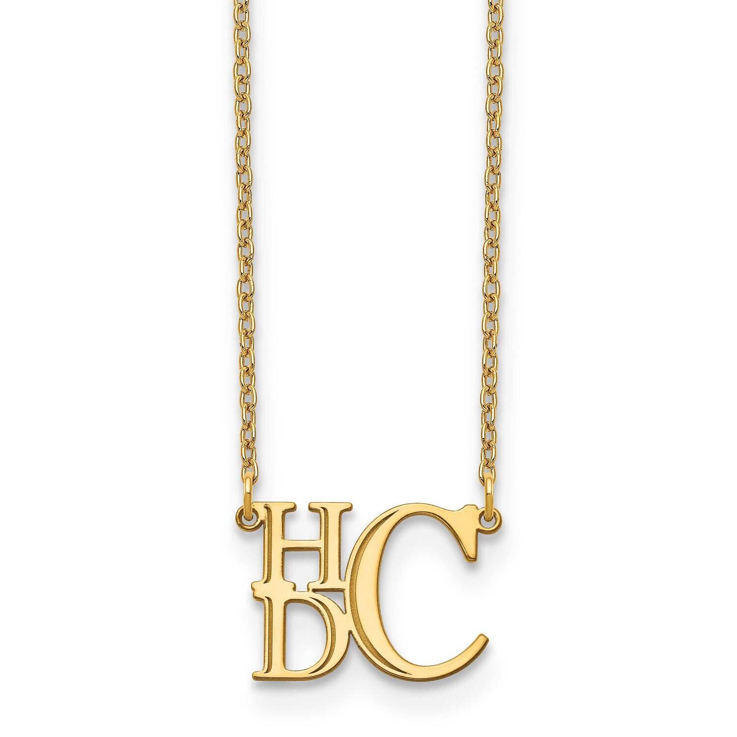 Semi Stacked Monogram Necklace Gold-plated XNA884GP