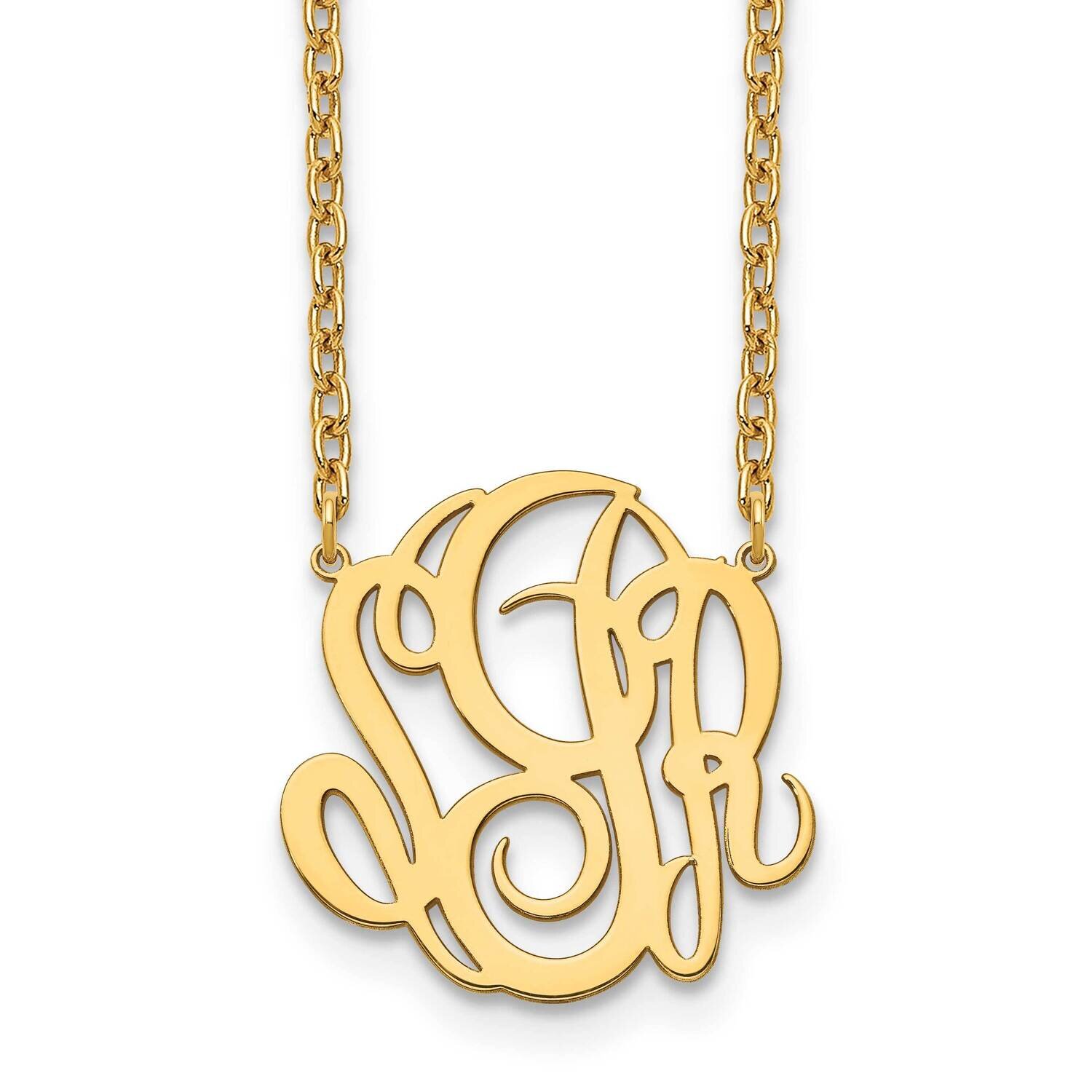 Monogram Necklace 14k Gold XNA888Y
