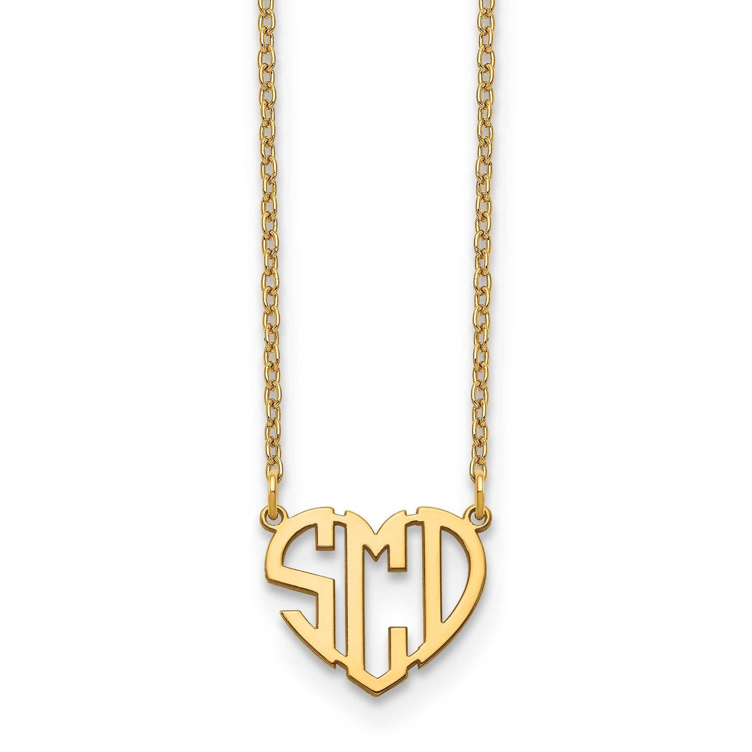 Heart Monogram Necklace Gold-plated  XNA895GP, MPN: XNA895GP,