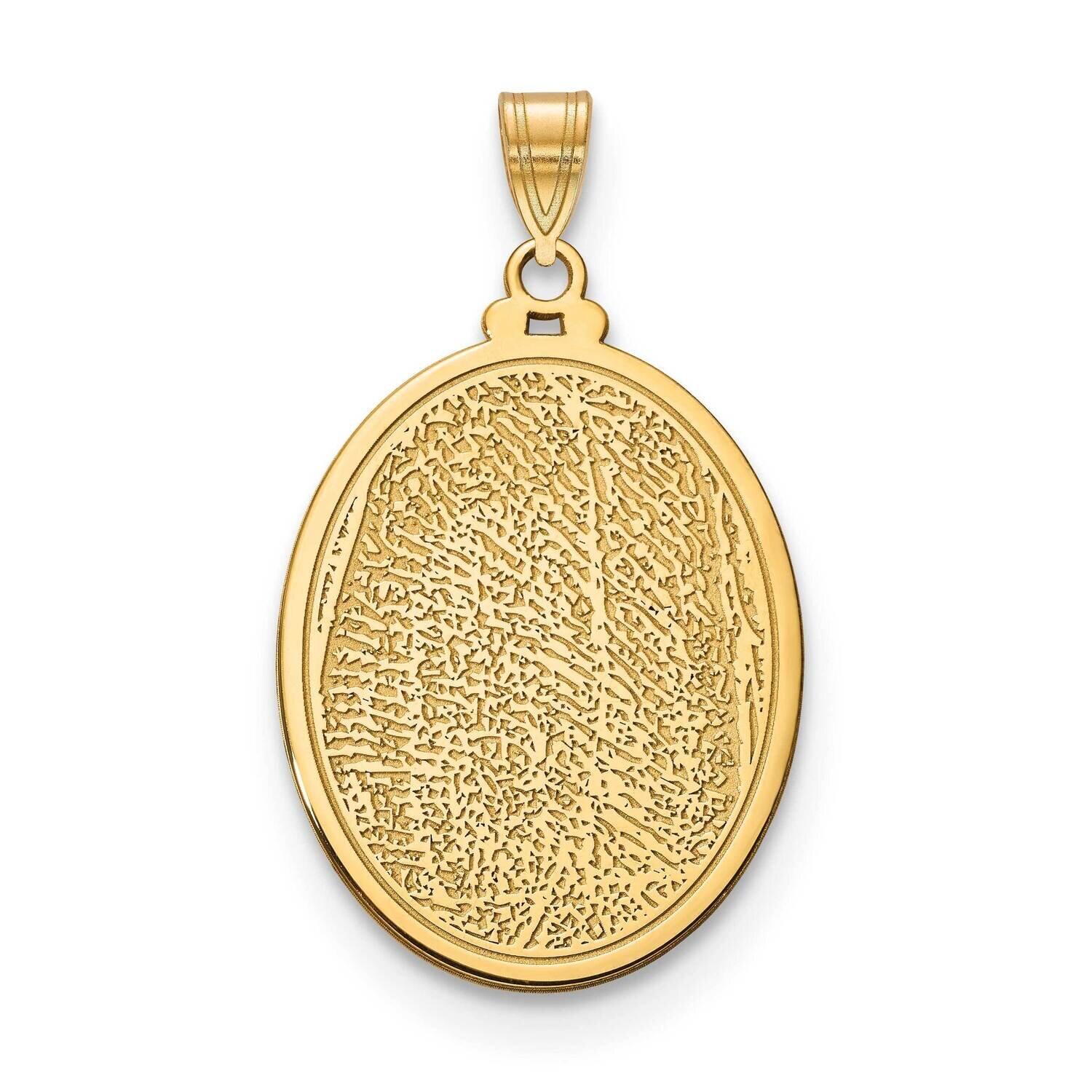 .027 Thickness Personalized Fingerprint Pendant Gold Plated Sterling Silver XNA909GP