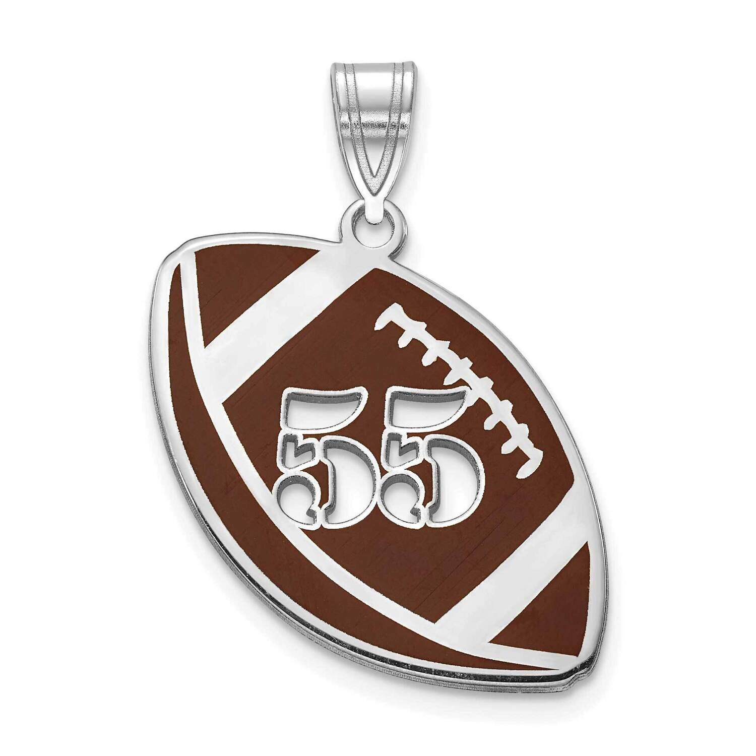 Football Charm with Number Sterling Silver Epoxied XNA928SS