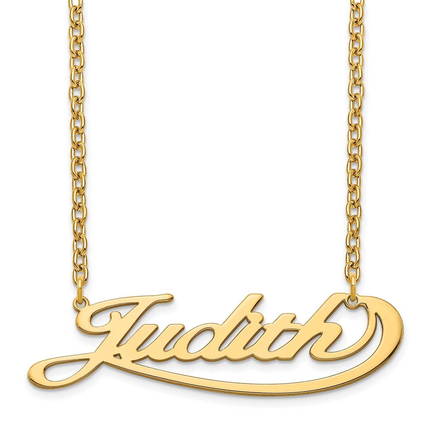 Under Swoop Nameplate Necklace Gold-plated XNA945GP