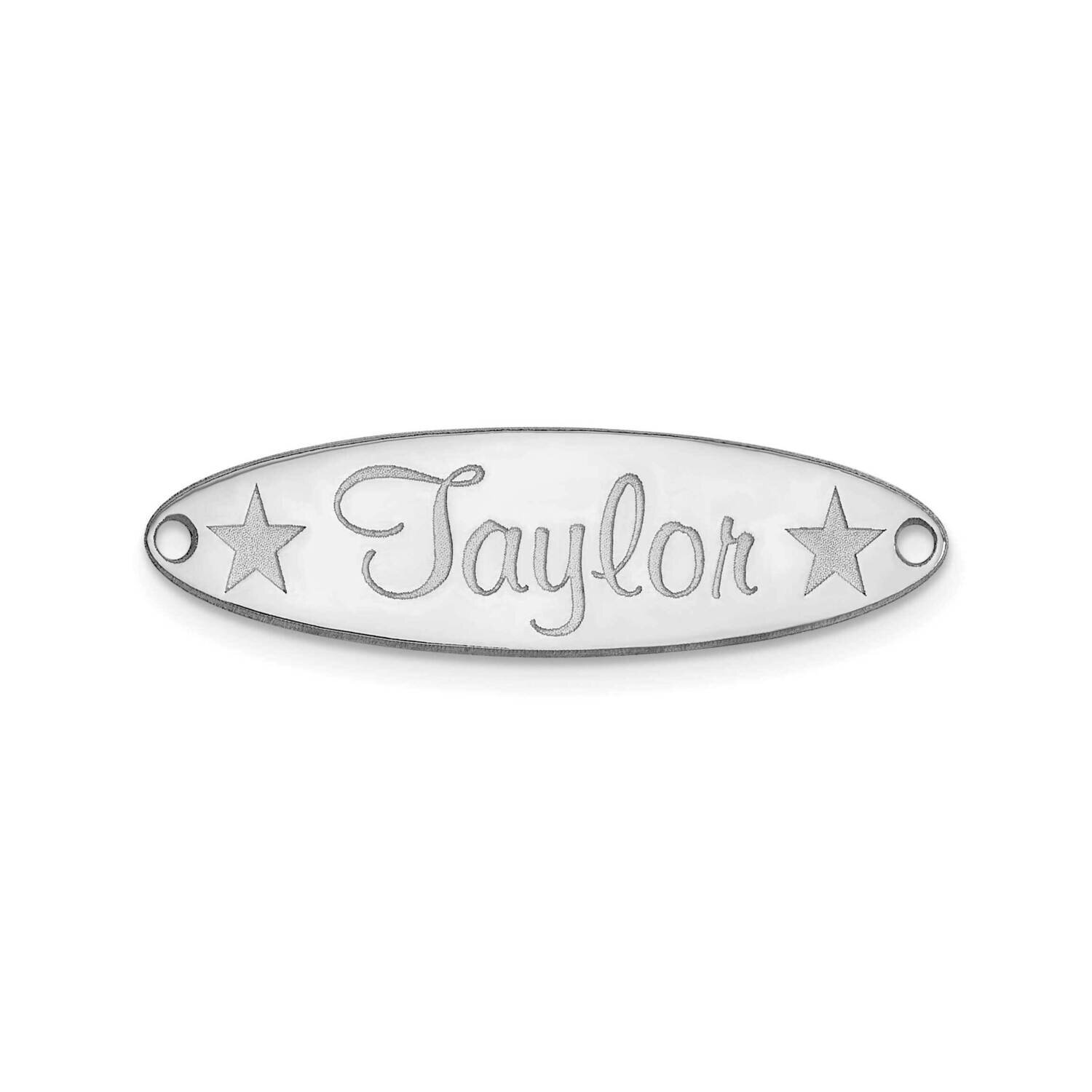 name plate Sterling Silver Rhodium-plated XNA94SS