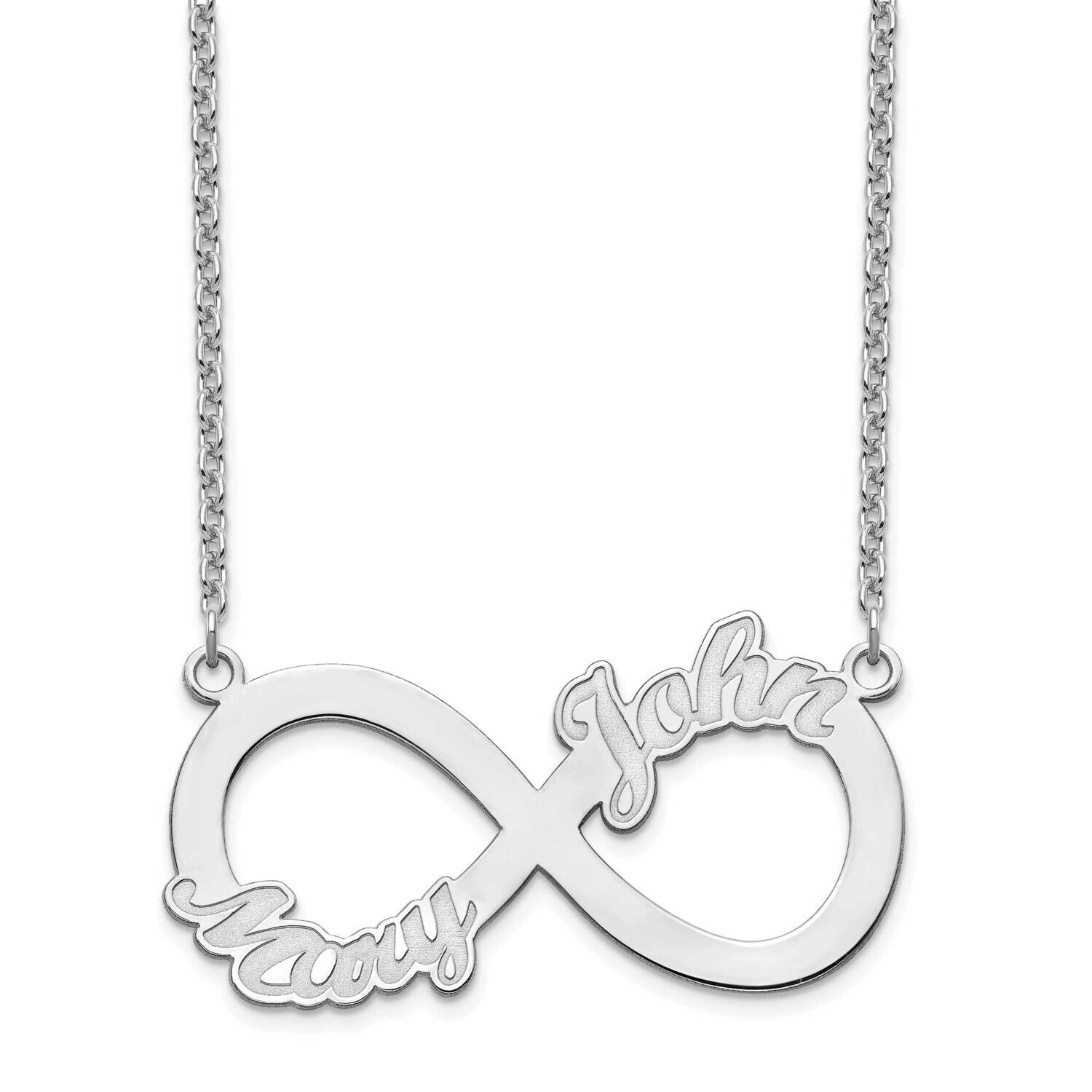 Infinity 2 Name Necklace 14k White Gold XNA962W, MPN: XNA962W,