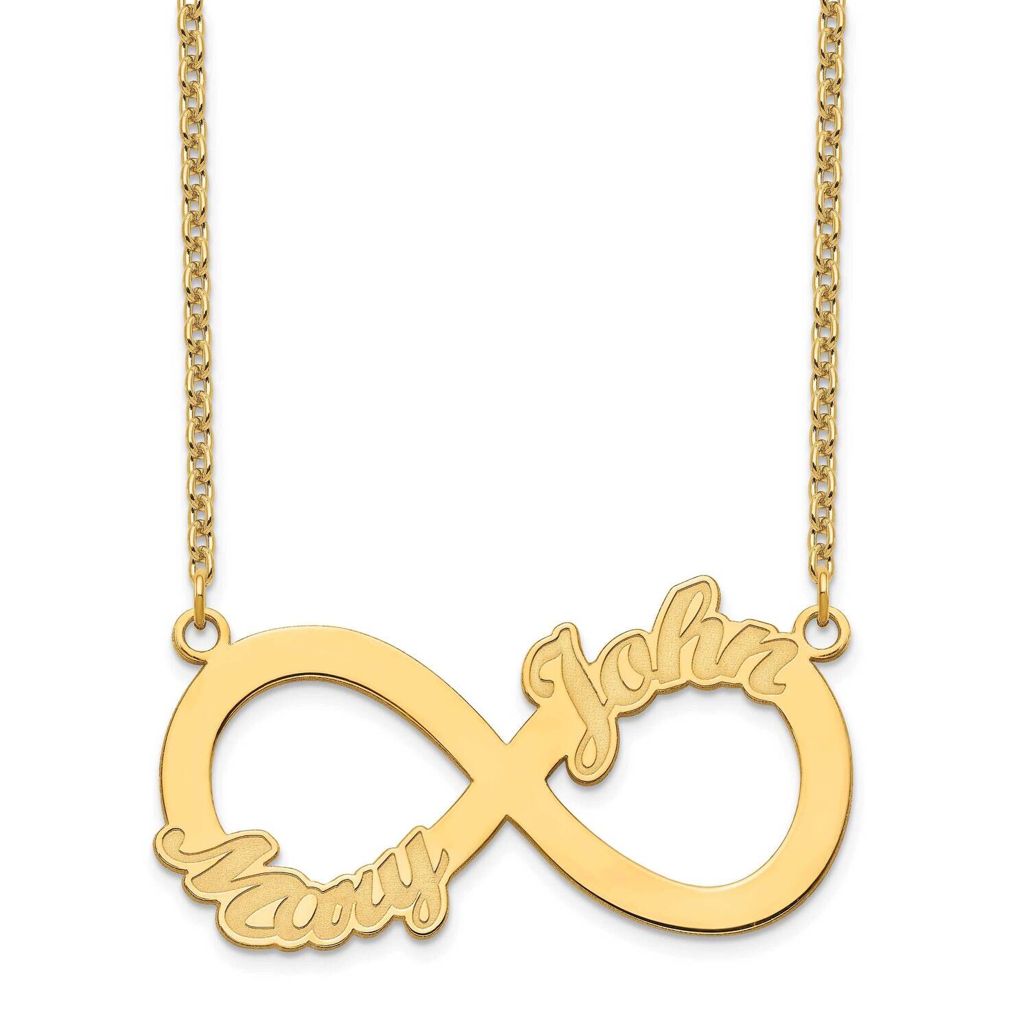 Infinity 2 Name Necklace 14k Gold XNA962Y