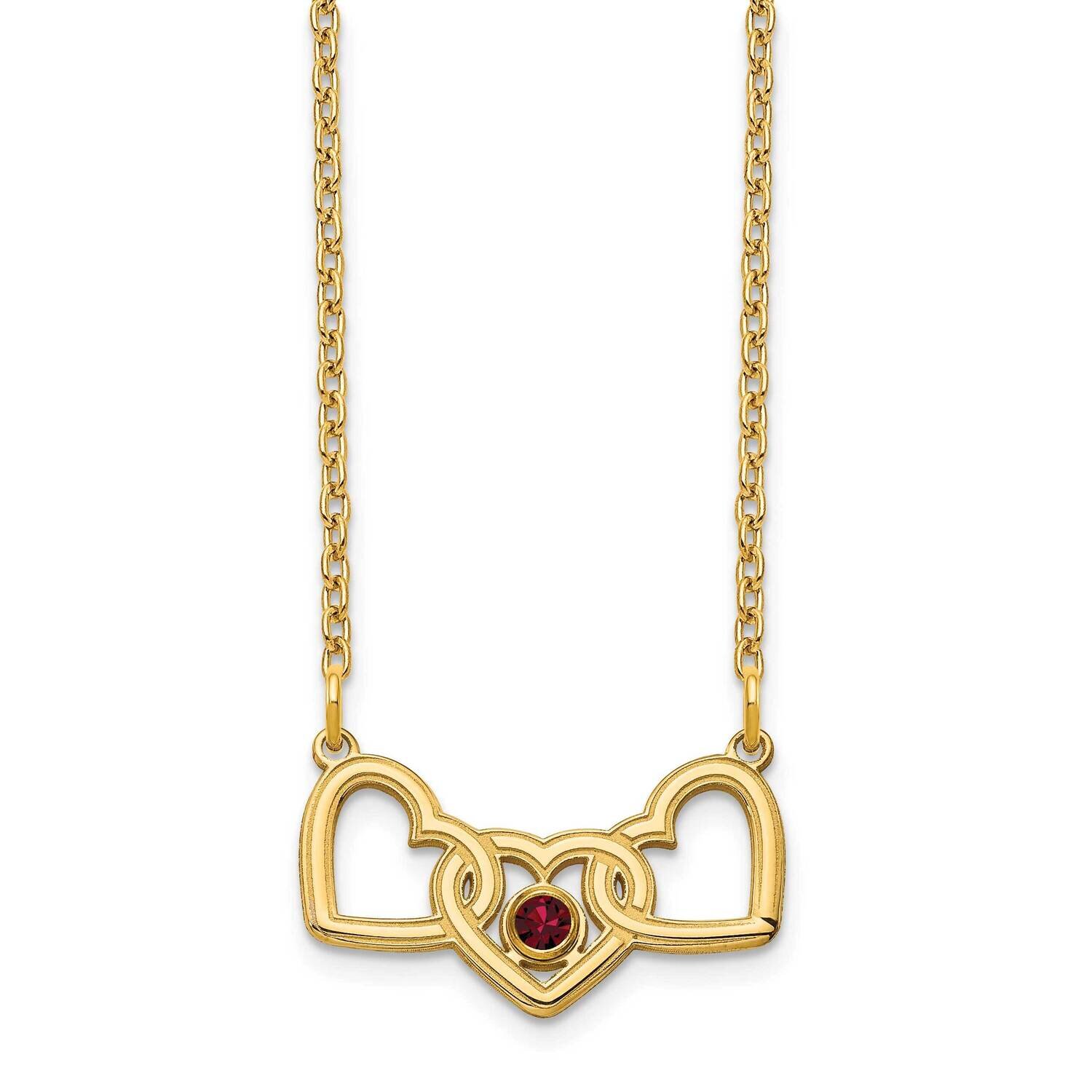 1 Birthstones 3 Heart Necklace Gold-plated  XNA975/1GP, MPN: XNA975/1GP,