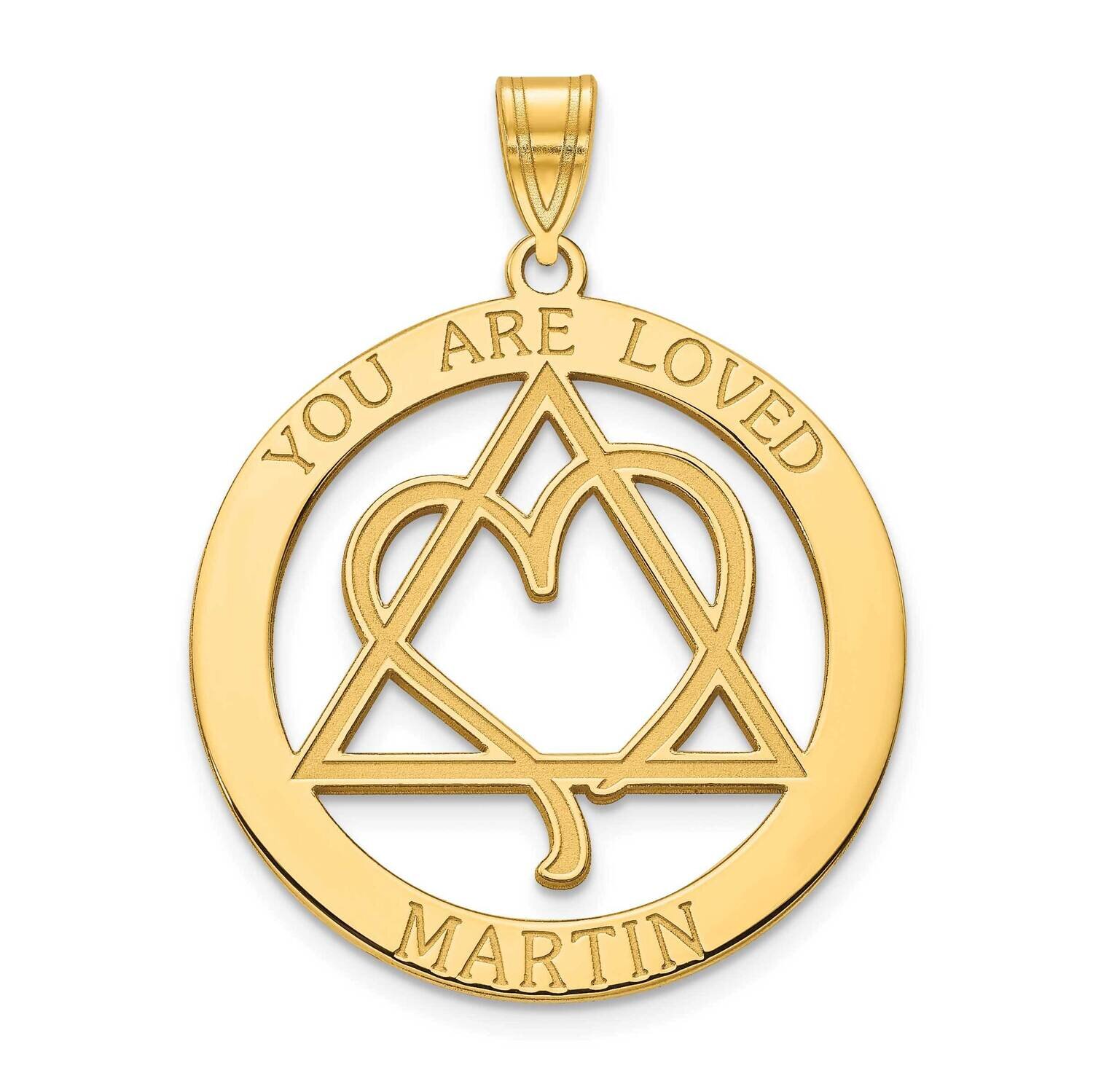 You Are Loved Name Adoption Charm Gold-plated  XNA983GP, MPN: XNA983GP,