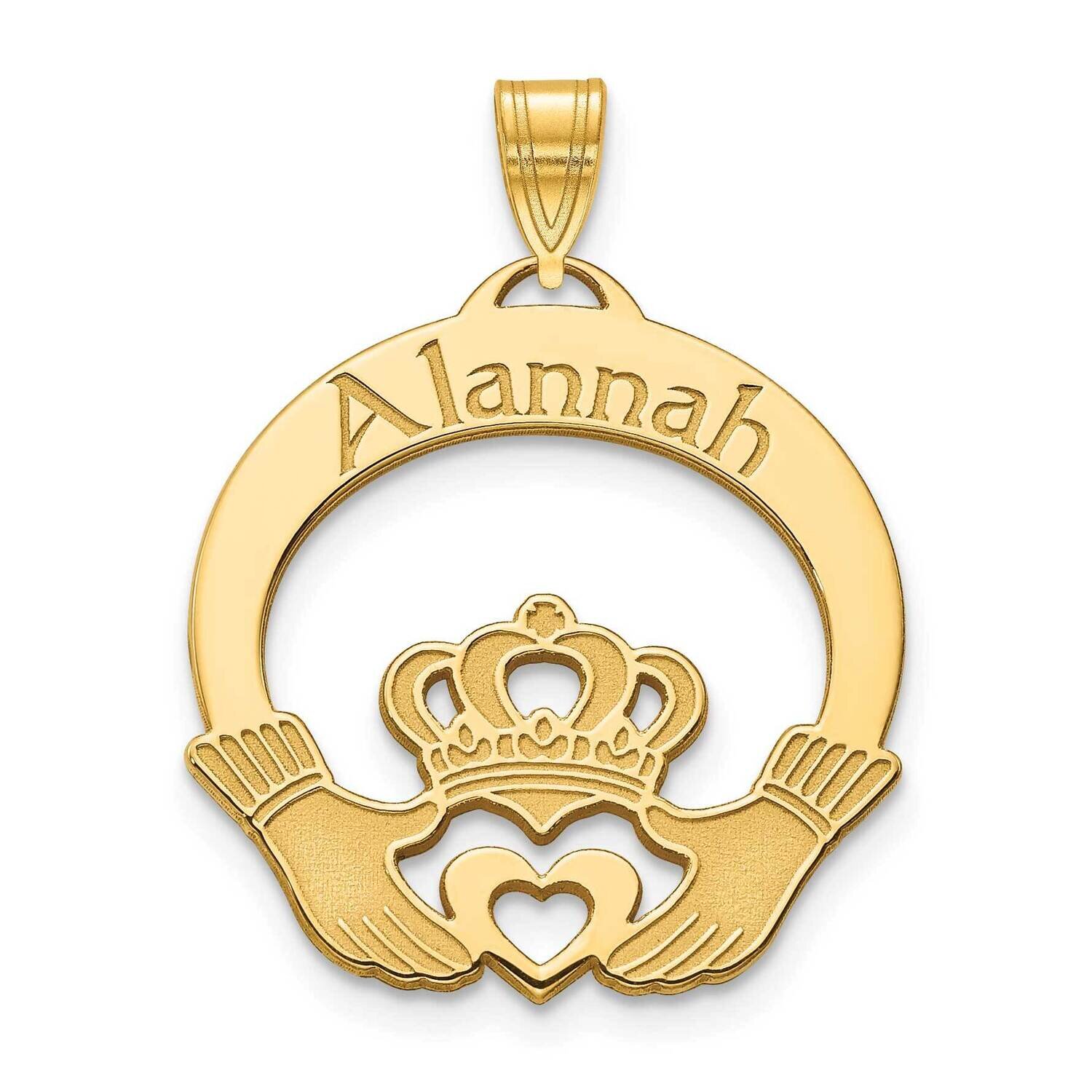Personalized Claddaugh Charm Gold-plated  XNA987GP, MPN: XNA987GP,