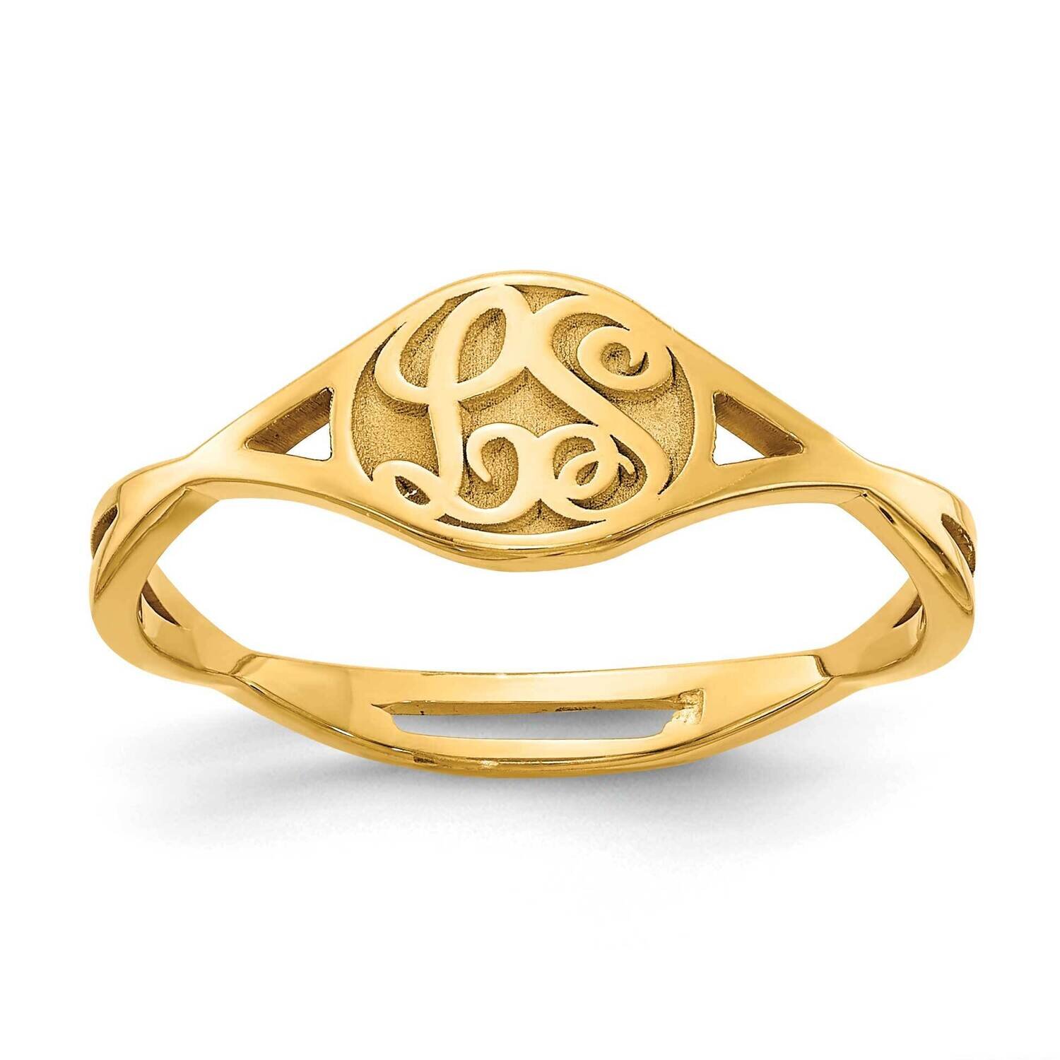 Twisted Initial Ring Gold-plated Epoxied  XNR101GP, MPN: XNR101GP, 196904021606
