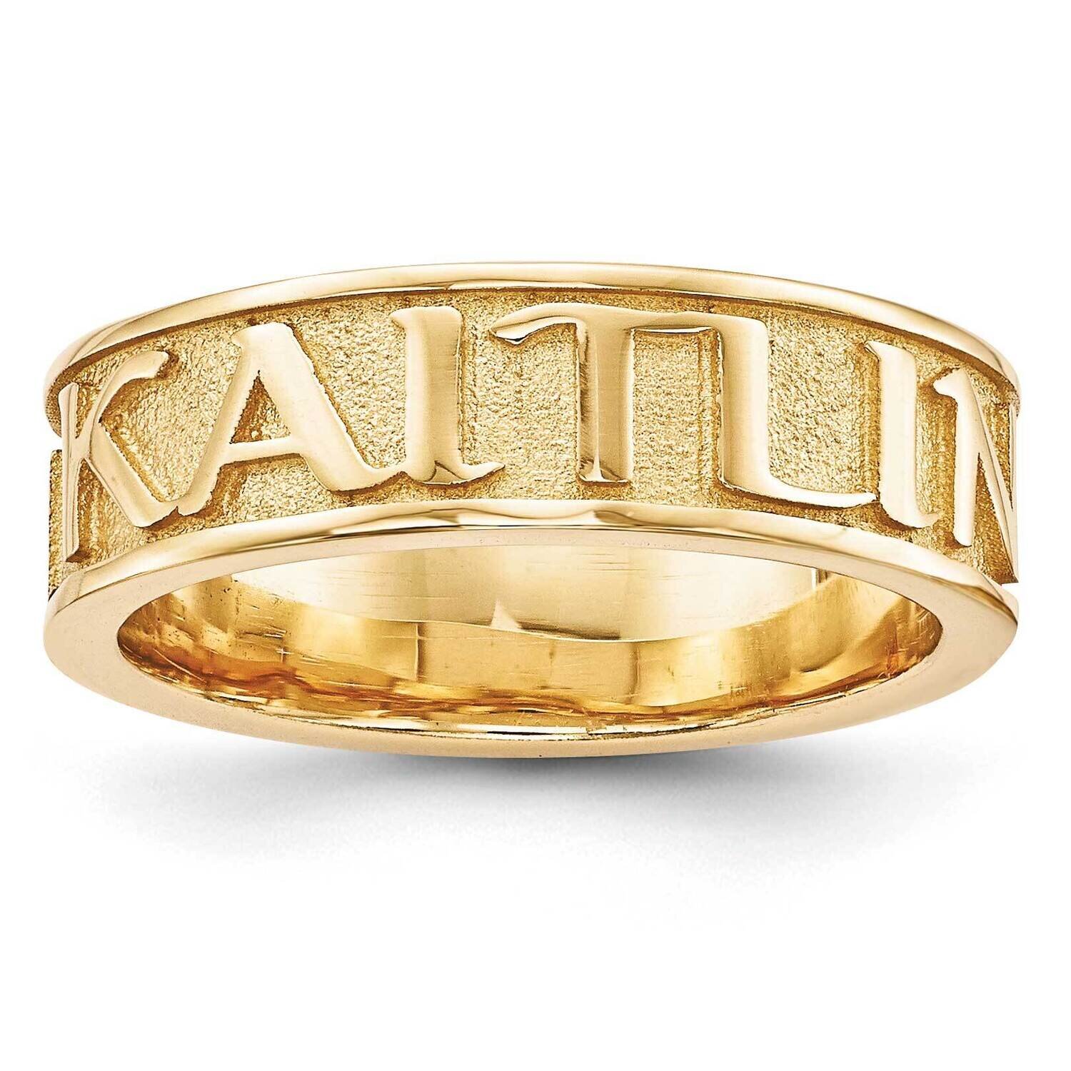 Casted High Polish with Sandblast background Ring 14k Gold XNR60Y, MPN: XNR60Y,