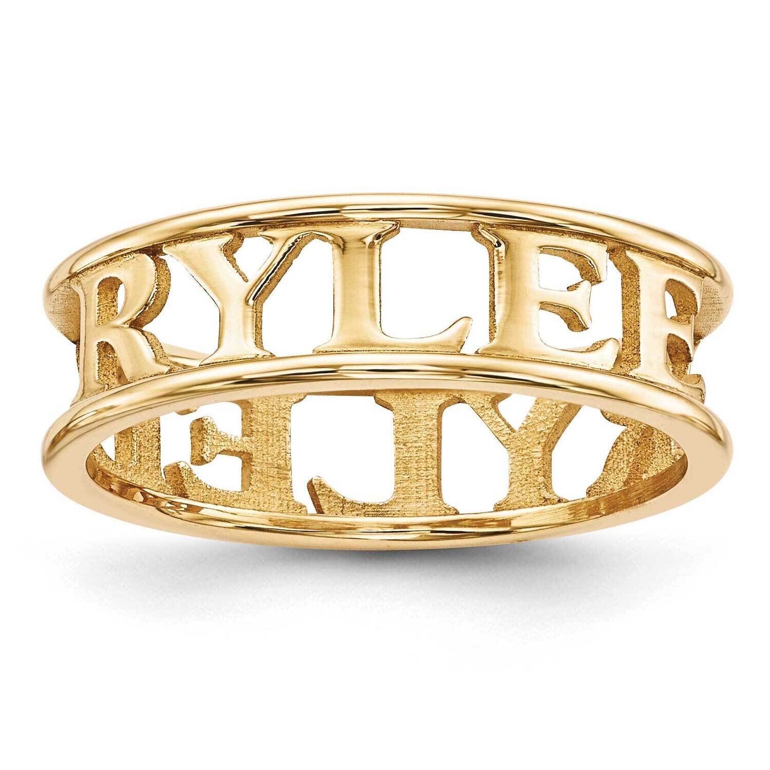 High Polish Name Ring Gold-plated Silver XNR61GP, MPN: XNR61GP, 191101392849