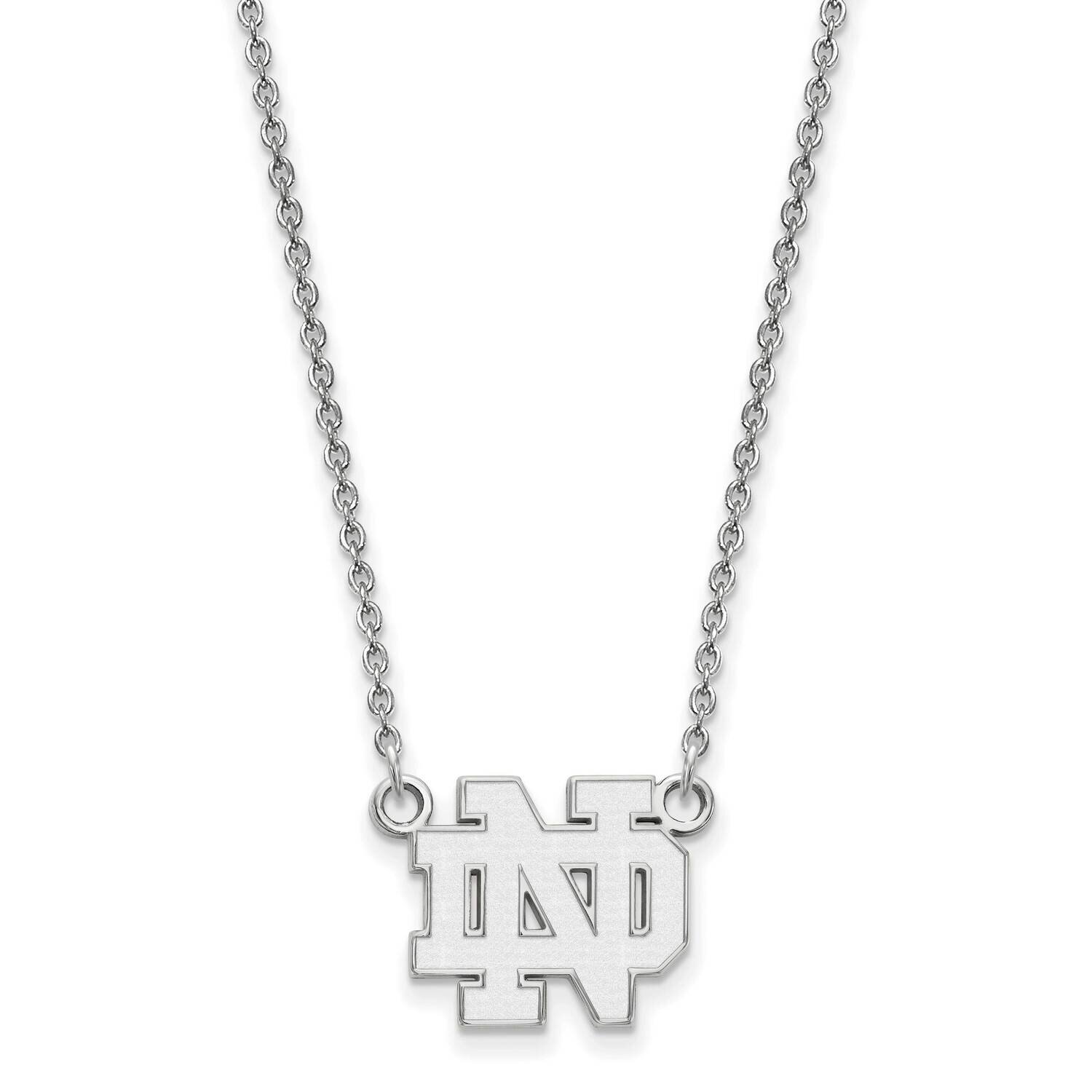 University of Notre Dame Small Pendant Necklace 10k White Gold 1W015UND-18, MPN: 1W015UND-18, 19110…
