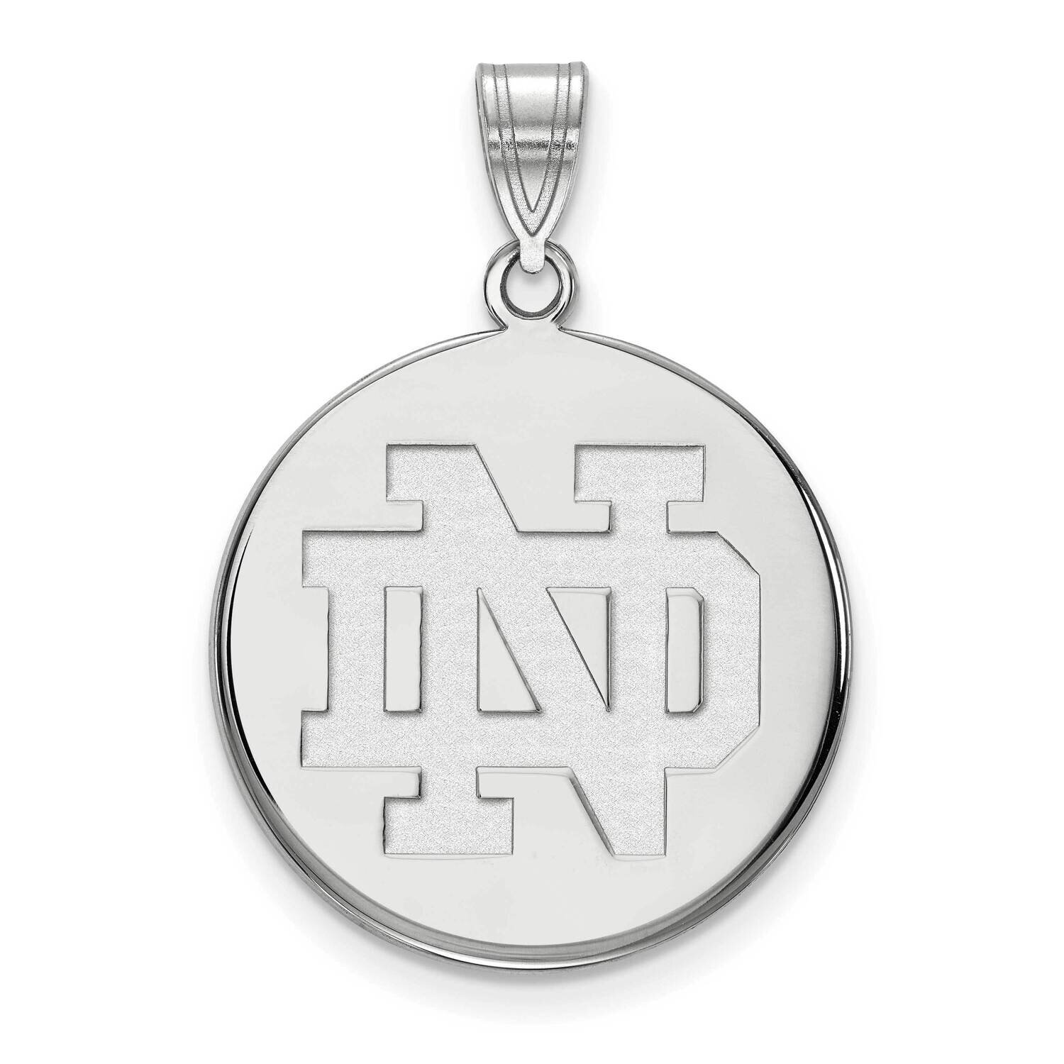 University of Notre Dame Large Disc Pendant 10k White Gold 1W039UND, MPN: 1W039UND, 191101130915
