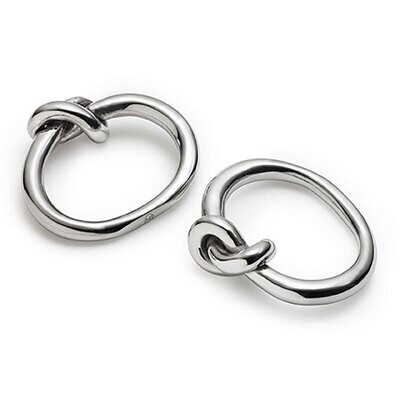 Mary Jurek Helyx Napkin Ring with Knot 4pc Box 3&quot; x 3.5&quot; x 6.75&quot; HLX002, MPN: HLX002, 817658011148