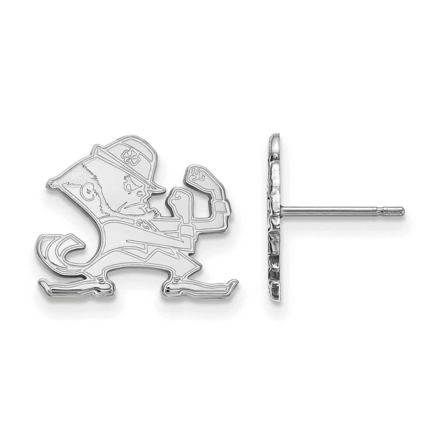 University of Notre Dame Small Post Earrings 10k White Gold 1W051UND, MPN: 1W051UND, 191101130366