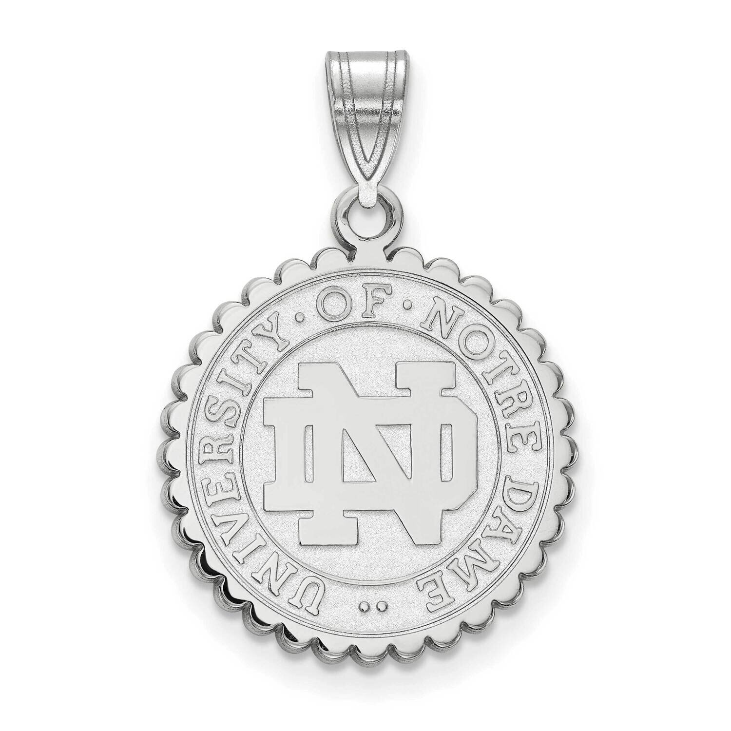 University of Notre Dame Large Crest Pendant 10k White Gold 1W067UND, MPN: 1W067UND, 191101130045