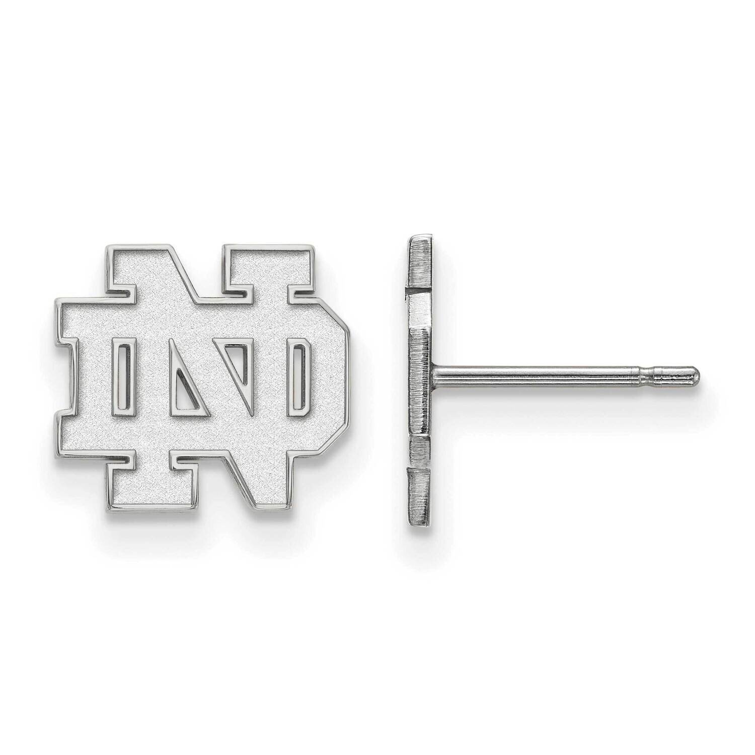University of Notre Dame Extra-Small Post Earrings 14k White Gold 4W008UND, MPN: 4W008UND, 19110113…
