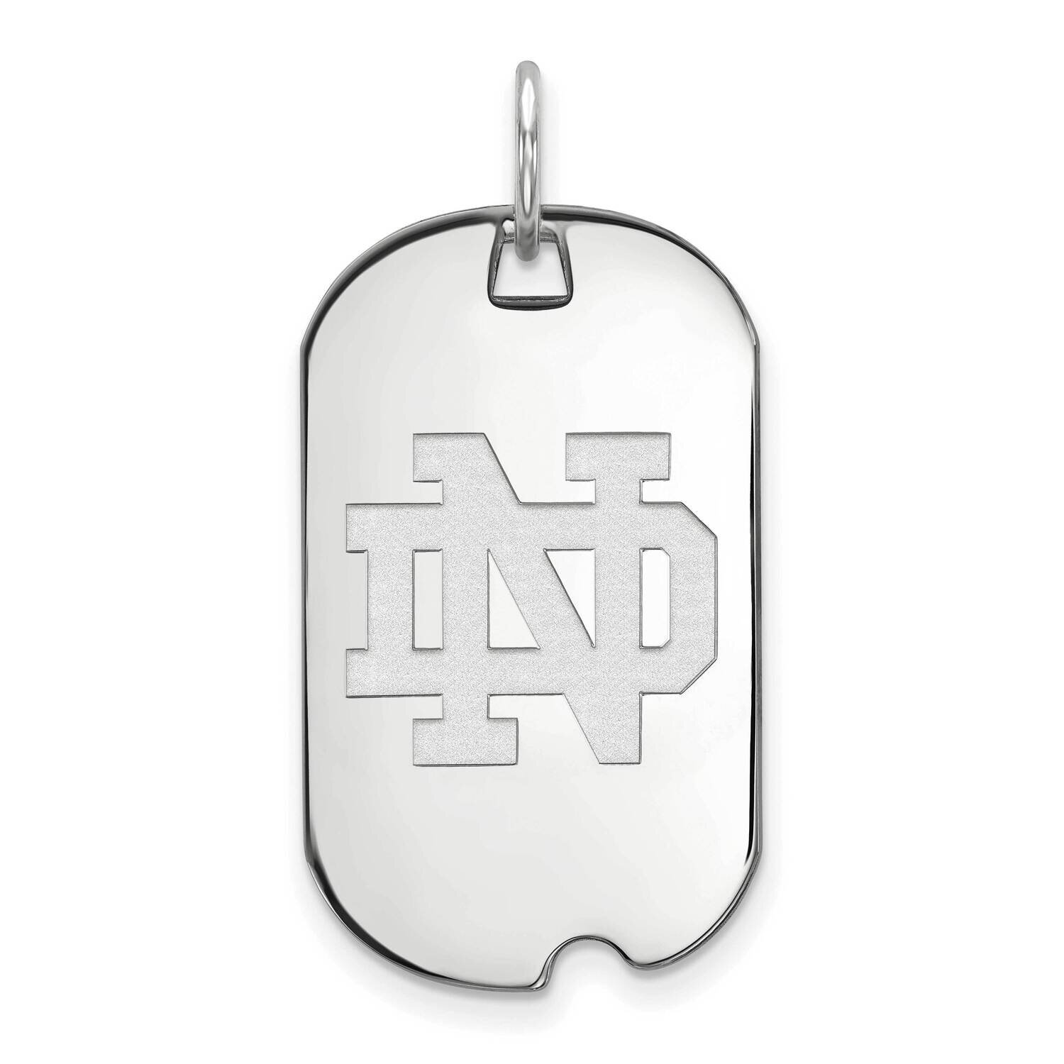 University of Notre Dame Small Dog Tag Pendant 14k White Gold 4W026UND, MPN: 4W026UND, 191101130779