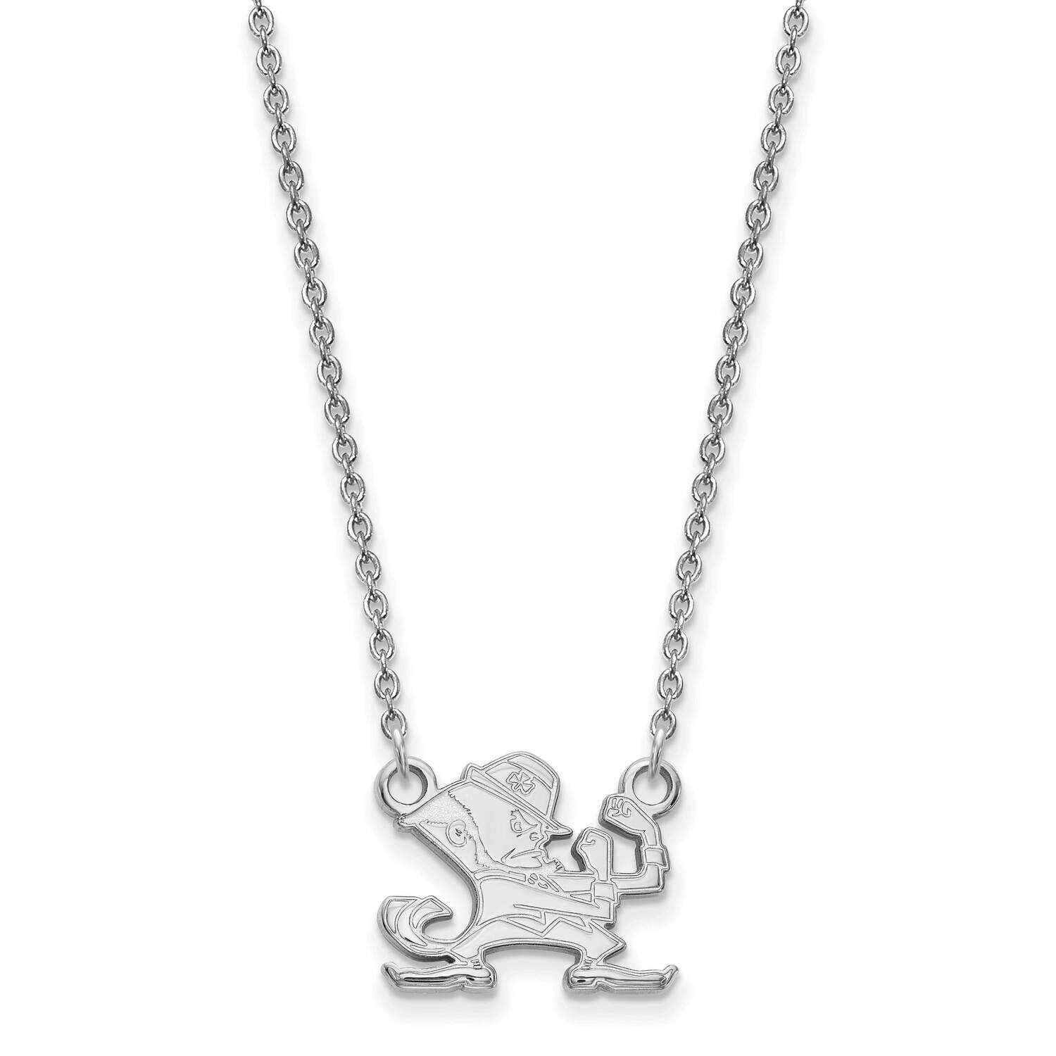 University of Notre Dame Small Pendant Necklace 14k White Gold 4W057UND-18, MPN: 4W057UND-18, 19110…