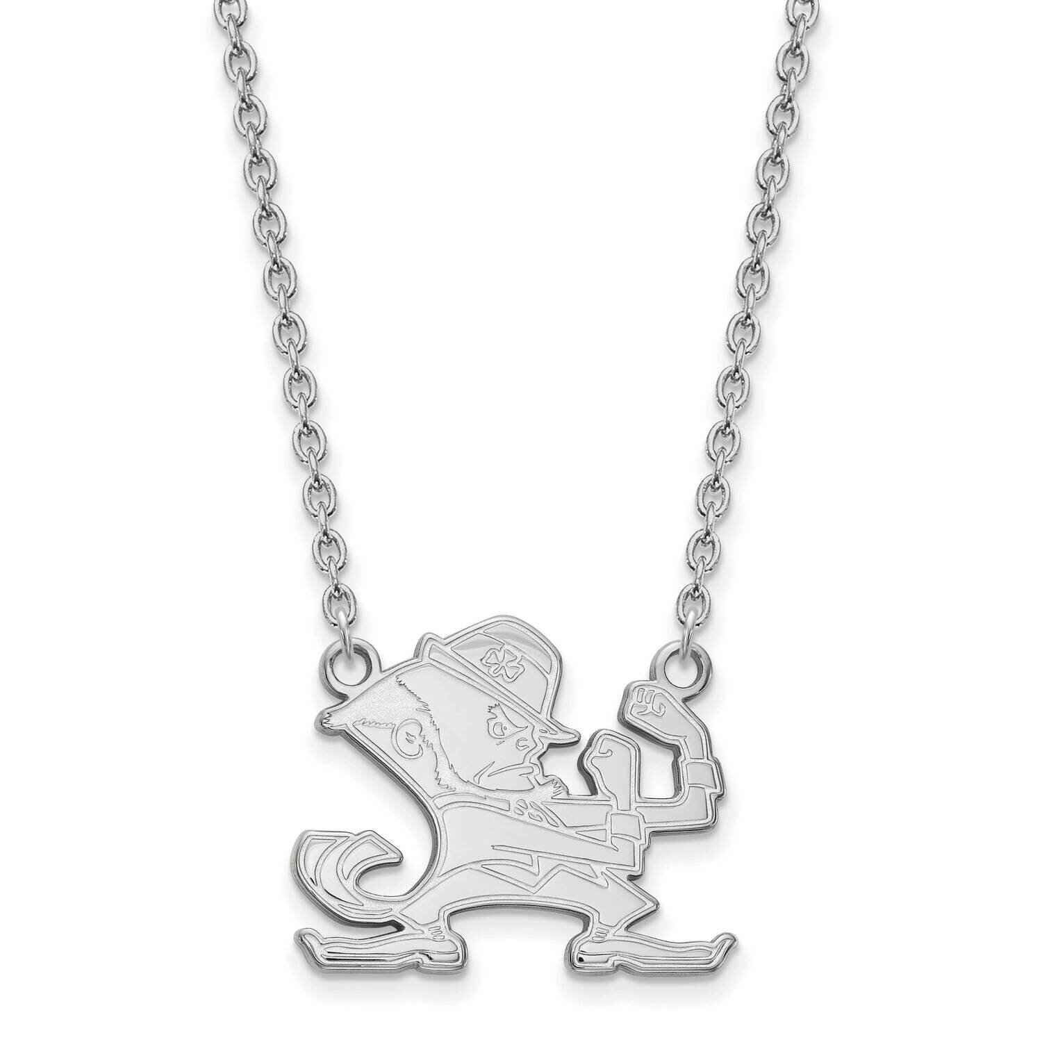 University of Notre Dame Large Pendant Necklace 14k White Gold 4W058UND-18, MPN: 4W058UND-18, 19110…