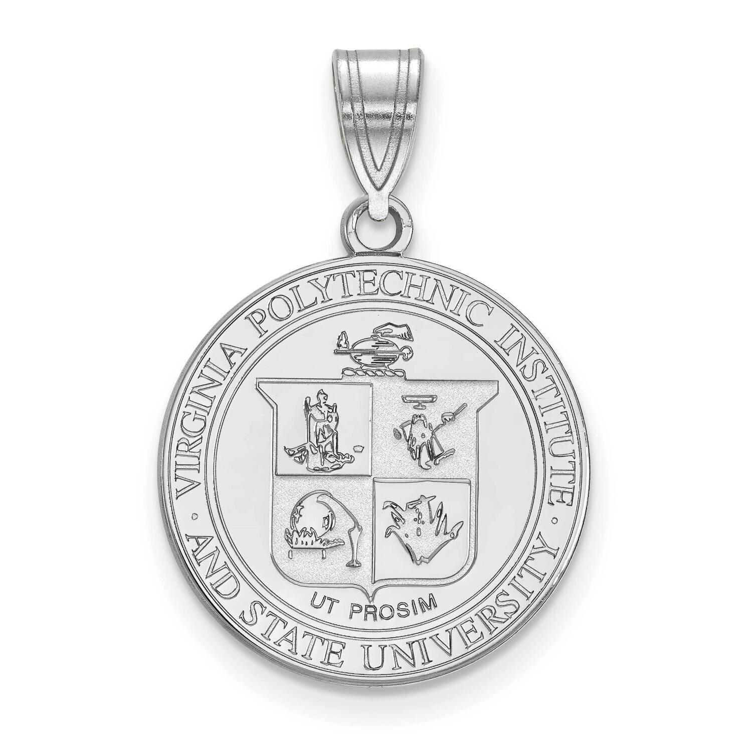 Virginia Tech Large Crest Pendant 14k White Gold 4W063VTE, MPN: 4W063VTE, 191101215377