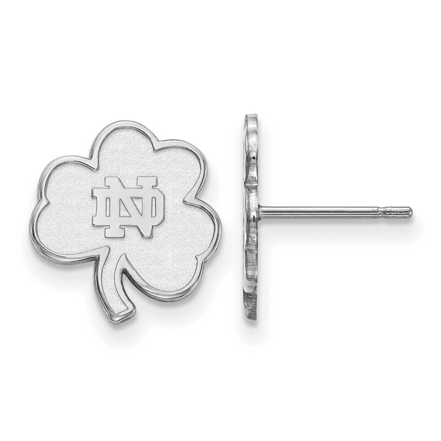 University of Notre Dame Extra-Small Post Earrings 14k White Gold 4W065UND
