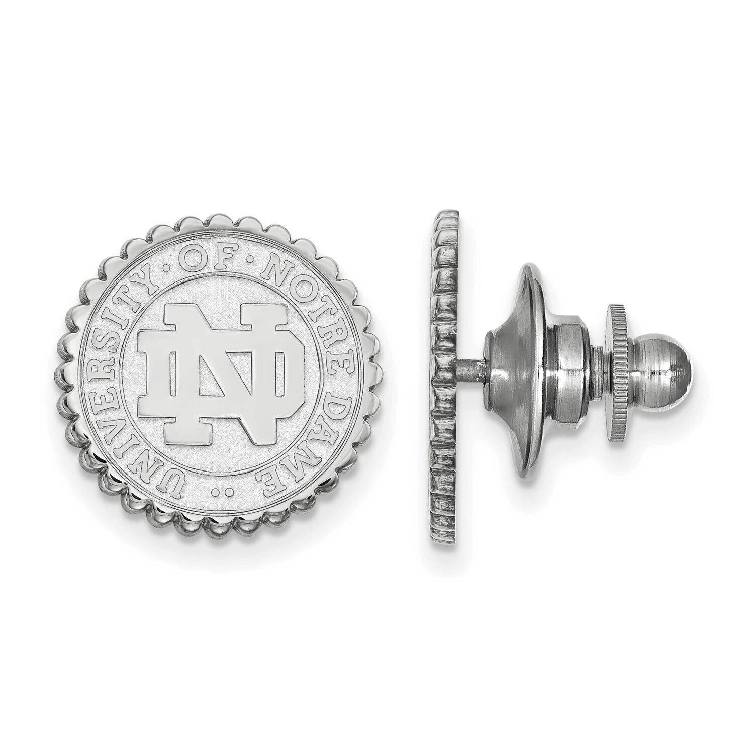 University of Notre Dame Crest Pendant Tie Tac 14k White Gold 4W068UND, MPN: 4W068UND, 191101130410