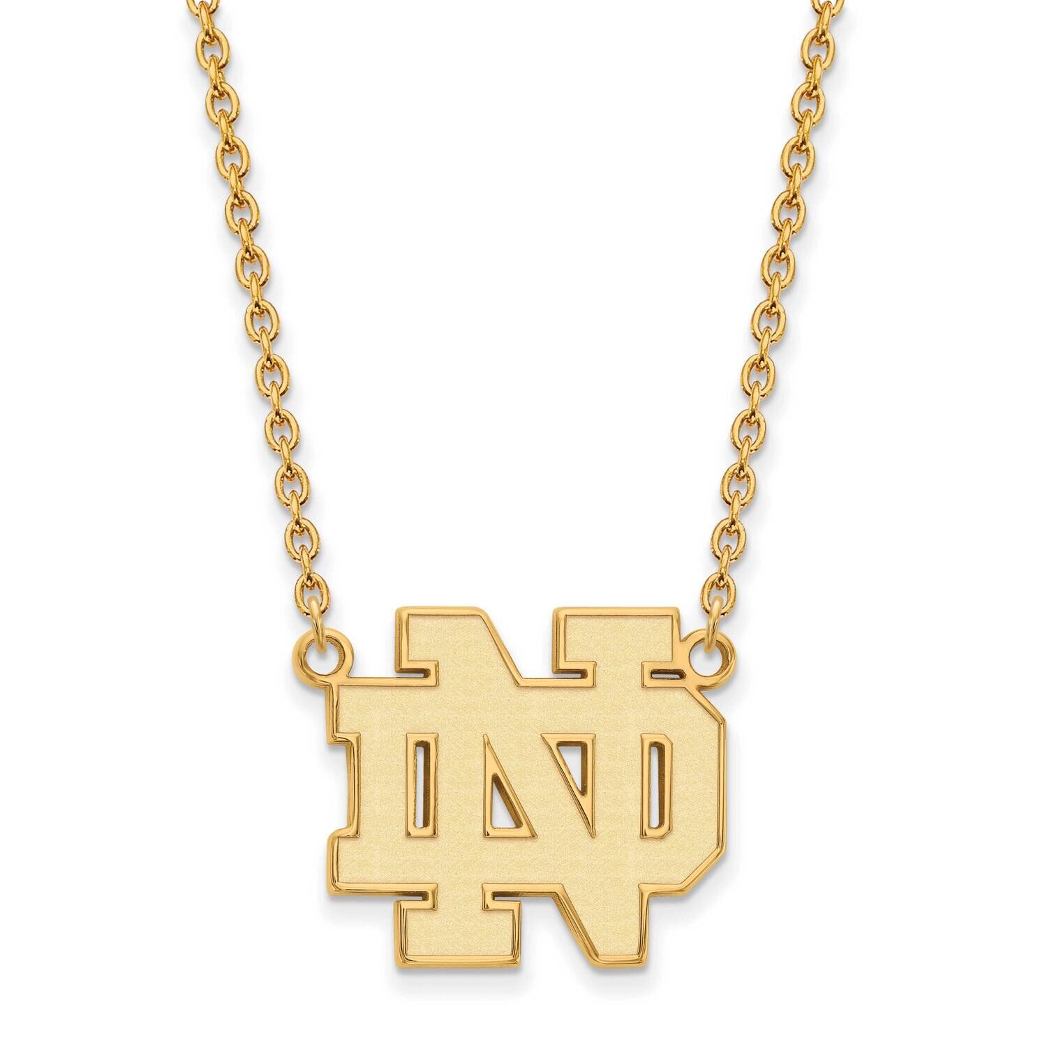 University of Notre Dame Large Pendant Necklace 14k Yellow Gold 4Y016UND-18
