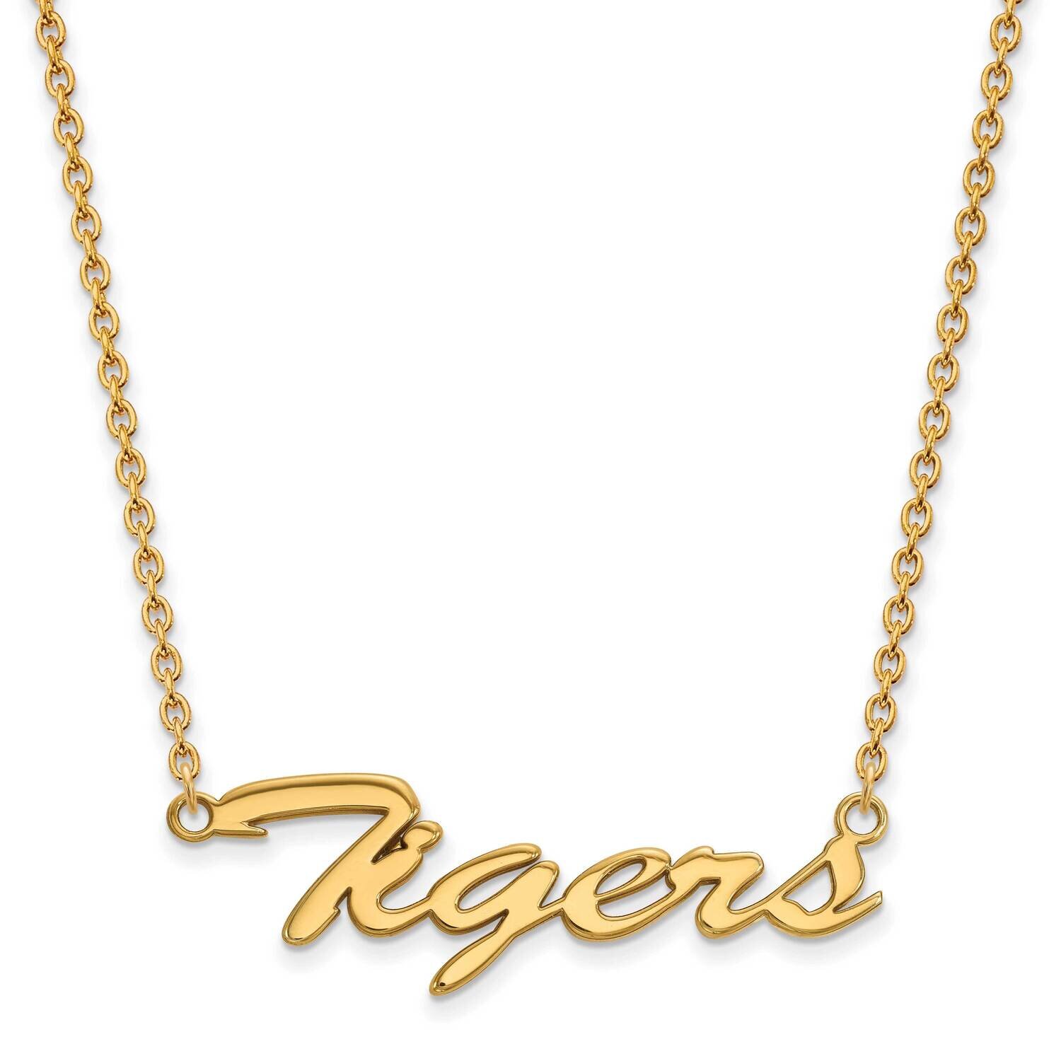 Clemson University Script Necklace 14k Yellow Gold 4Y043CU-18, MPN: 4Y043CU-18, 191101120930
