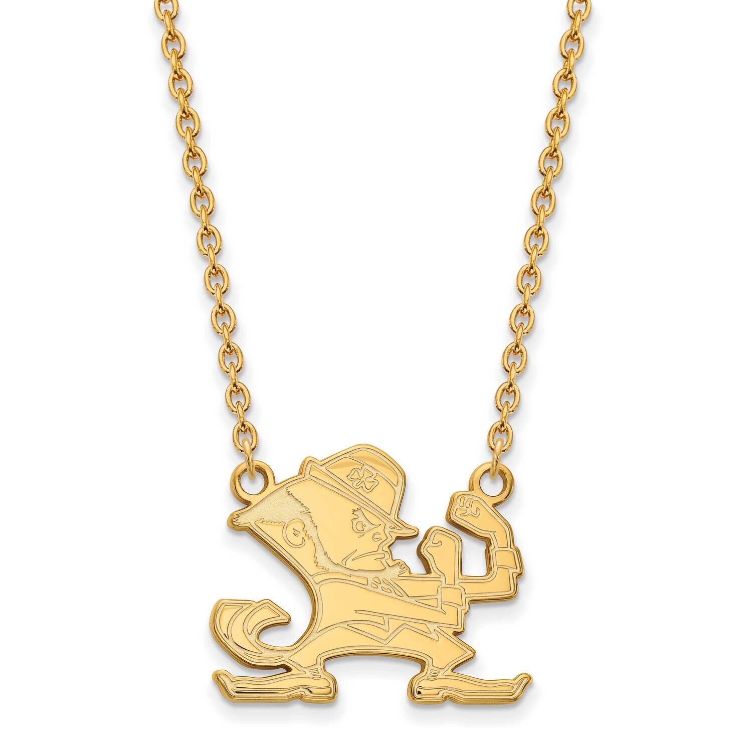 University of Notre Dame Large Pendant Necklace 14k Yellow Gold 4Y058UND-18, MPN: 4Y058UND-18, 1911…