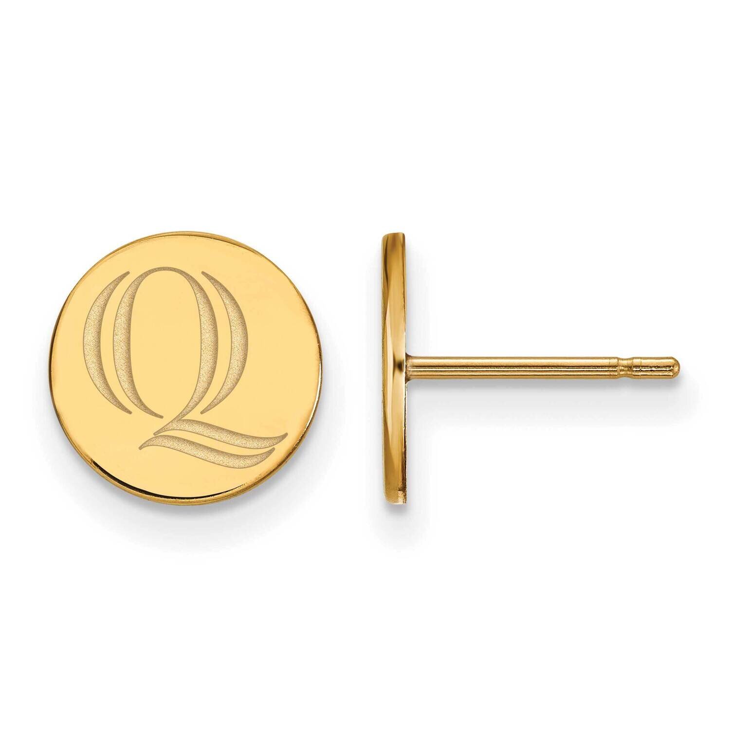 Quinnipiac University Extra-Small Post Earrings Gold-plated Sterling Silver GP004QUU, MPN: GP004QUU…