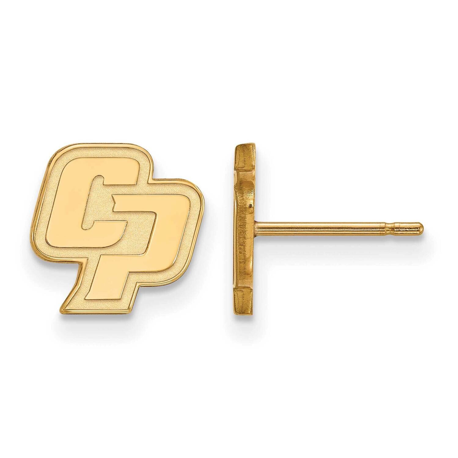 California Polytechnic State University Extra-Small Post Earrings Gold-plated Sterling Silver GP005CPY