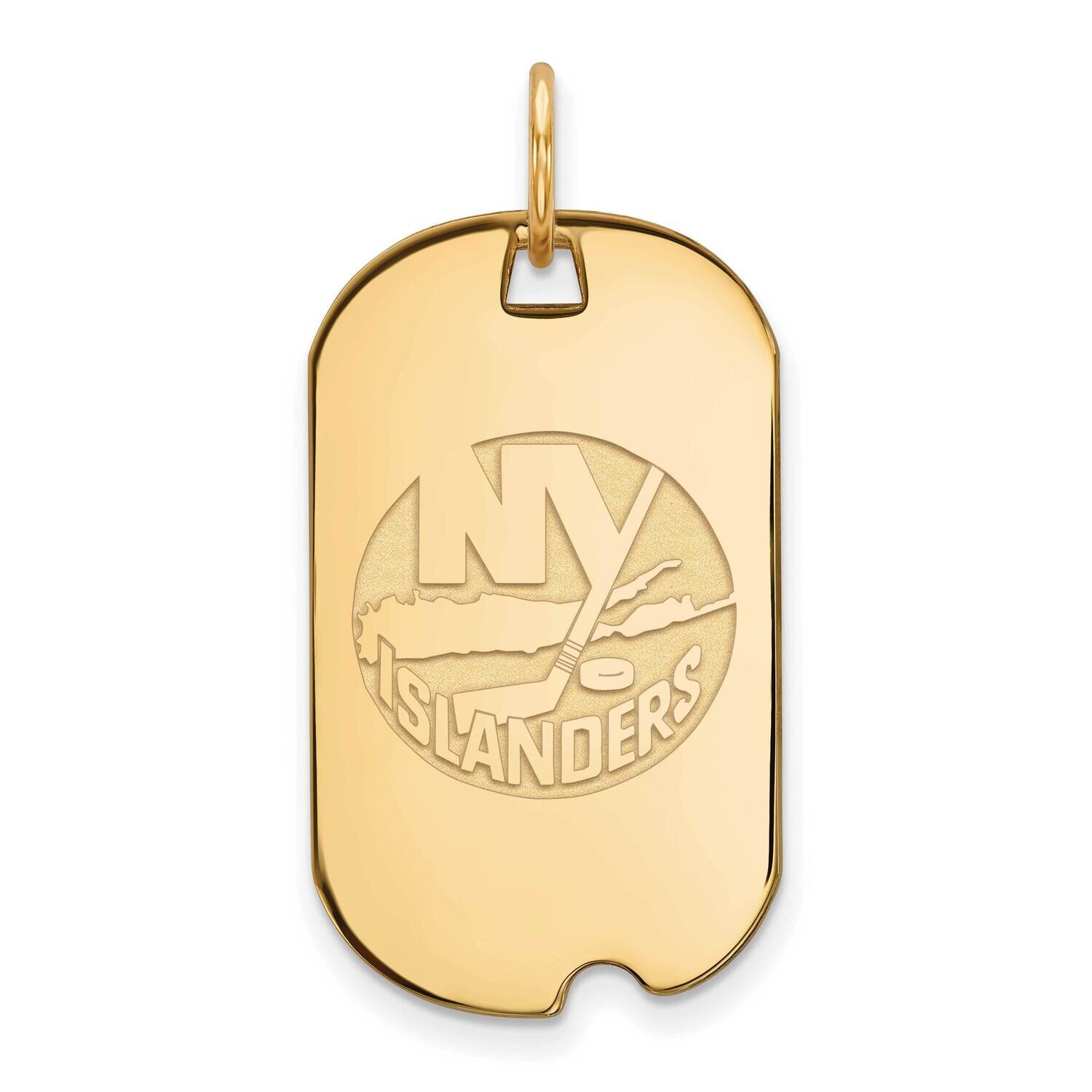 New York Islanders Small Dog Tag Gold-plated Sterling Silver GP006ISL