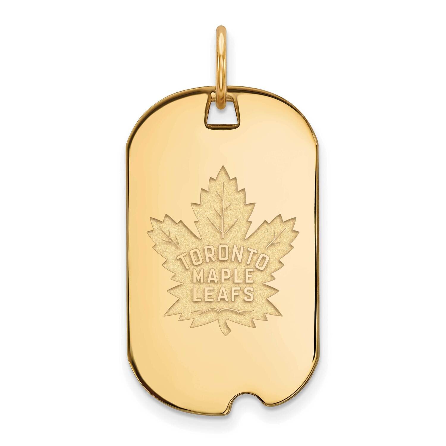 Toronto Maple Leafs Small Dog Tag Gold-plated Sterling Silver GP006MLE