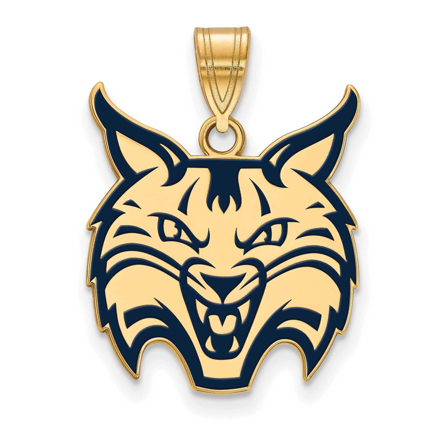 Quinnipiac University Large Enameled Pendant Gold-plated Sterling Silver GP006QUU