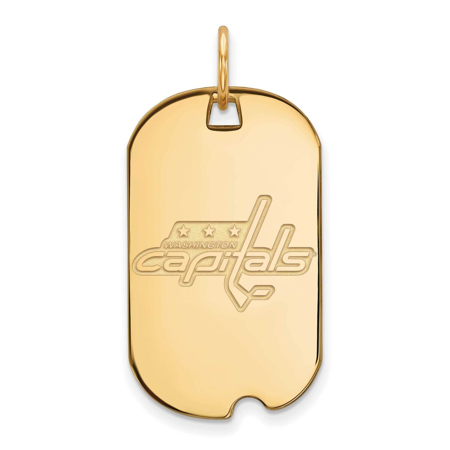 Washington Capitals Small Dog Tag Gold-plated Sterling Silver GP007CAP