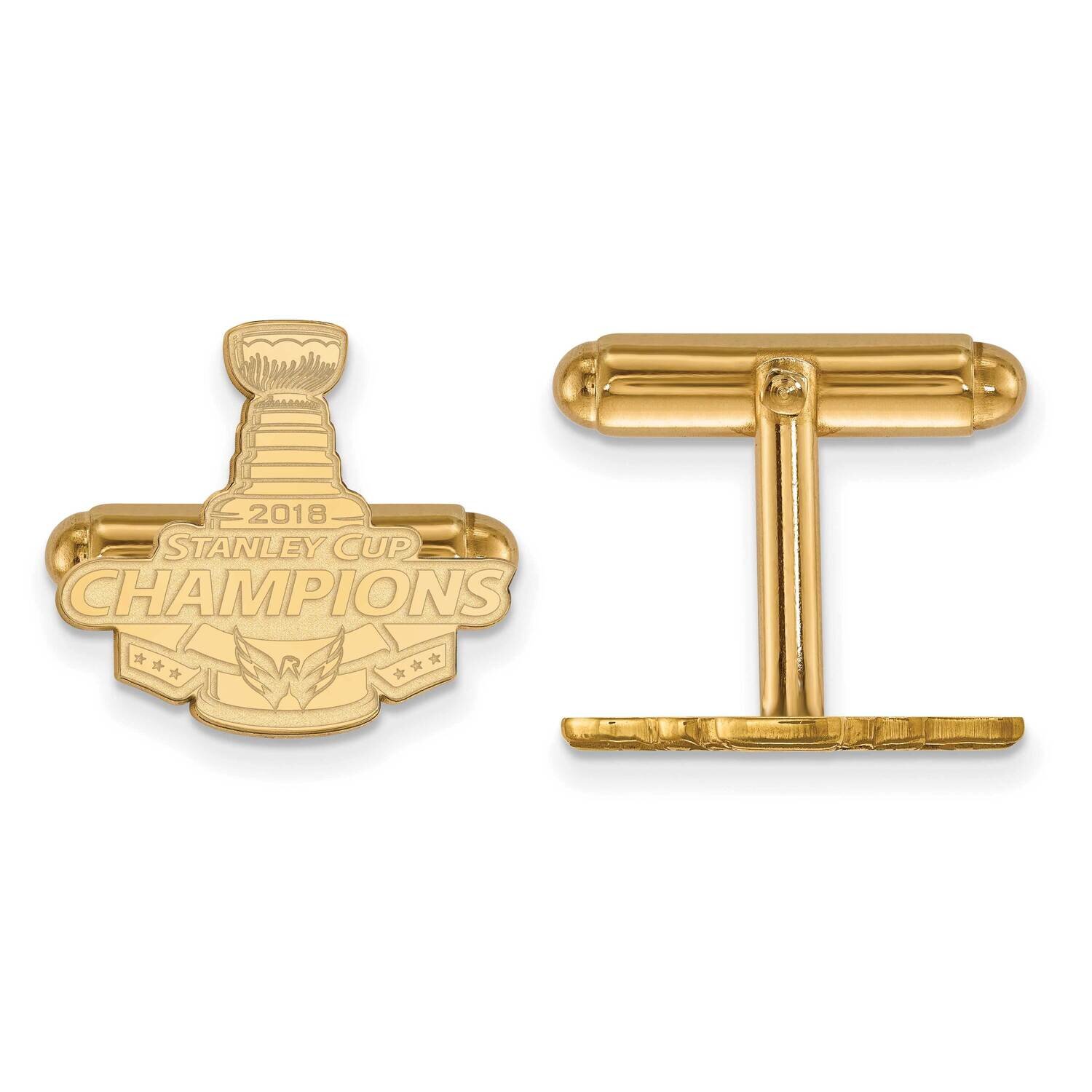 2018 Stanley Cup Champions Washington Capitals Cufflinks Gold-plated Sterling Silver GP007CAP18, MP…