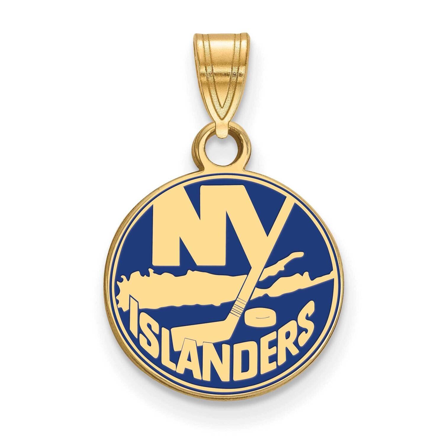 New York Islanders Small Enamel Pendant Gold-plated Sterling Silver GP007ISL
