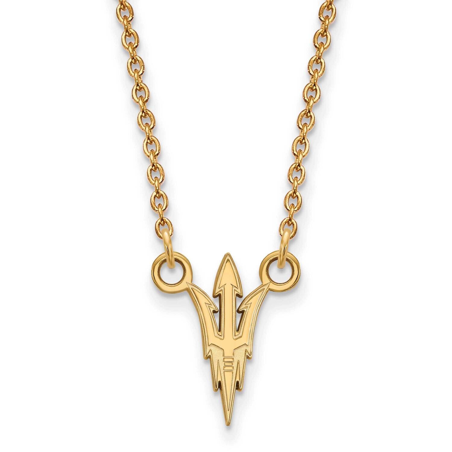 Arizona State University Small Pendant with Necklace Gold-plated Sterling Silver GP011AZS-18, MPN: …