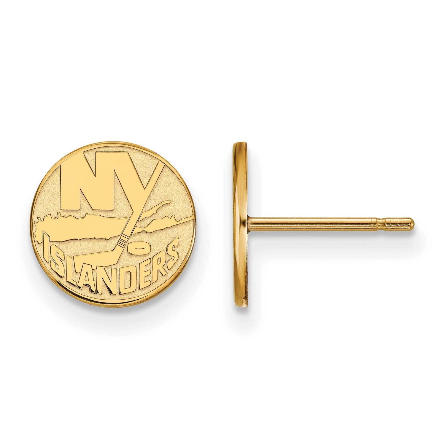 New York Islanders Extra-Small Post Earrings Gold-plated Sterling Silver GP012ISL, MPN: GP012ISL, 1…