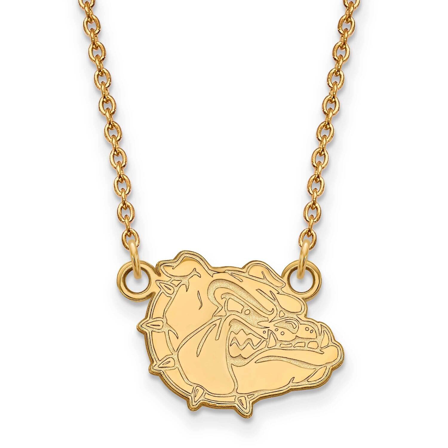 Gonzaga University Small Pendant with Necklace Gold-plated Sterling Silver GP014GON-18